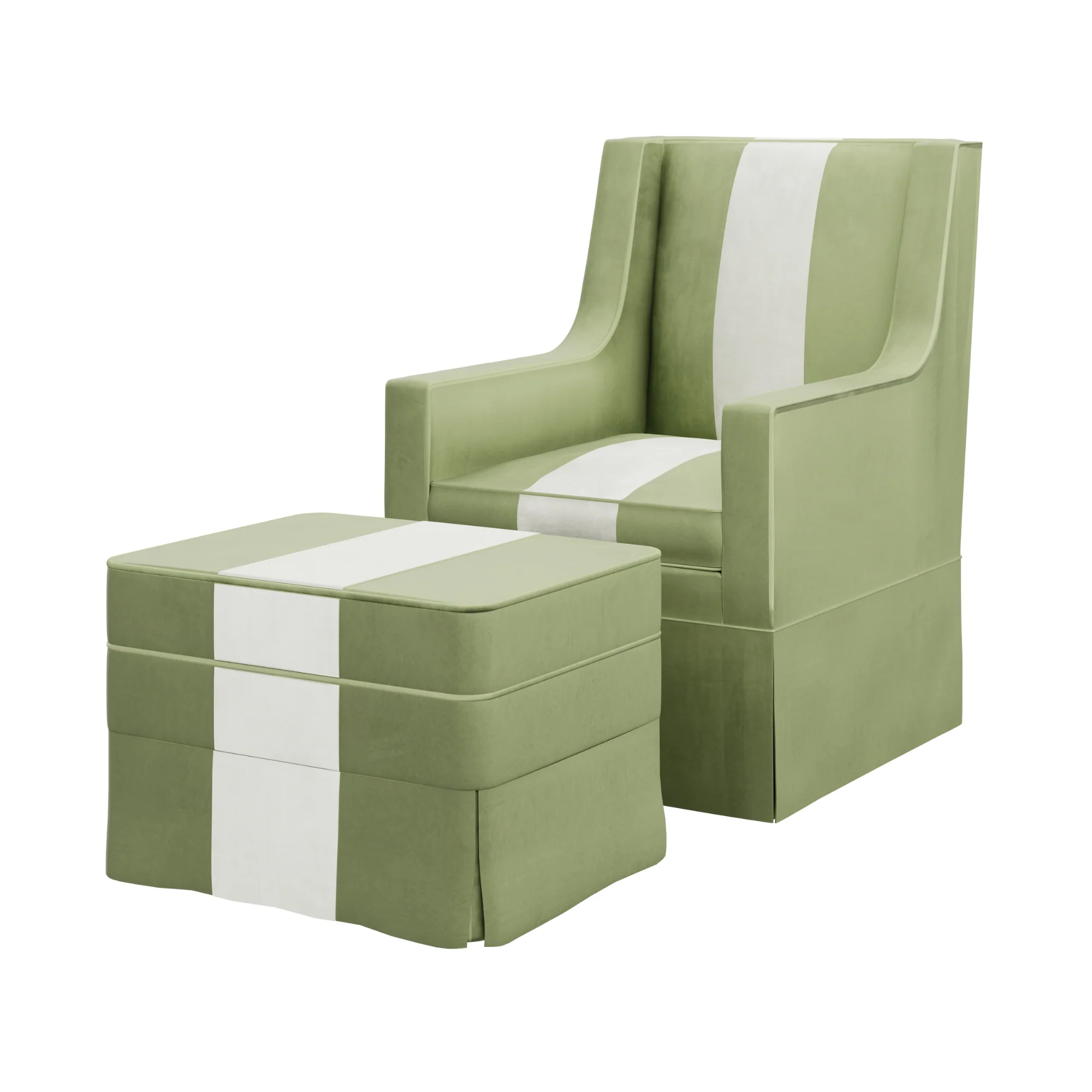 Custom Aveline Chair and Ottoman - Image 8
