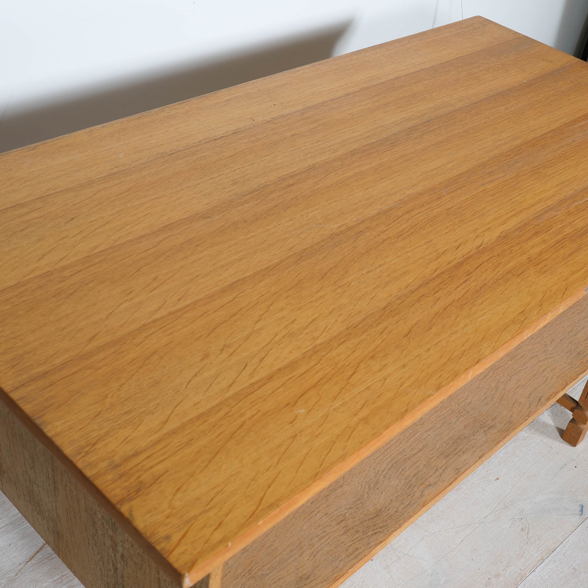 HA-501 Danish Oak Desk with Bookshelf Front 3 - Image 2