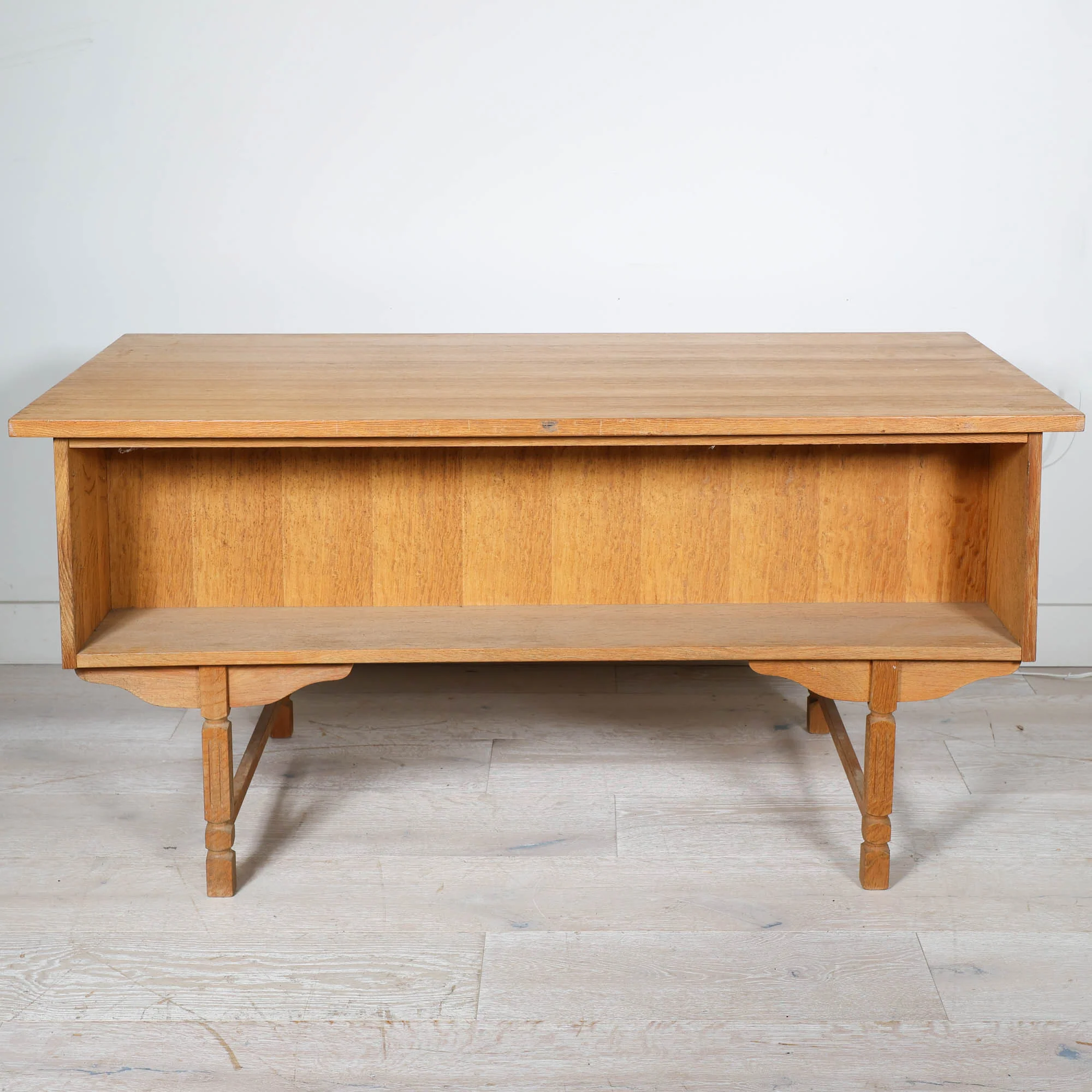 HA-501 Danish Oak Desk with Bookshelf Front 3 - Image 8