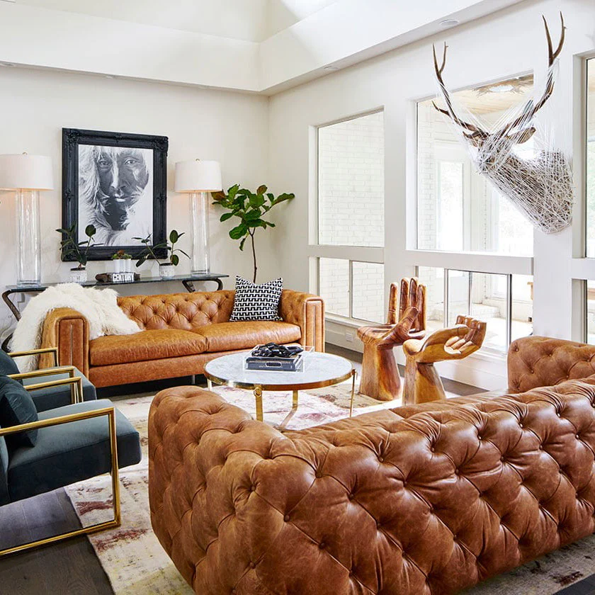 Duval Sofa in Tobacco Leather - Image 4