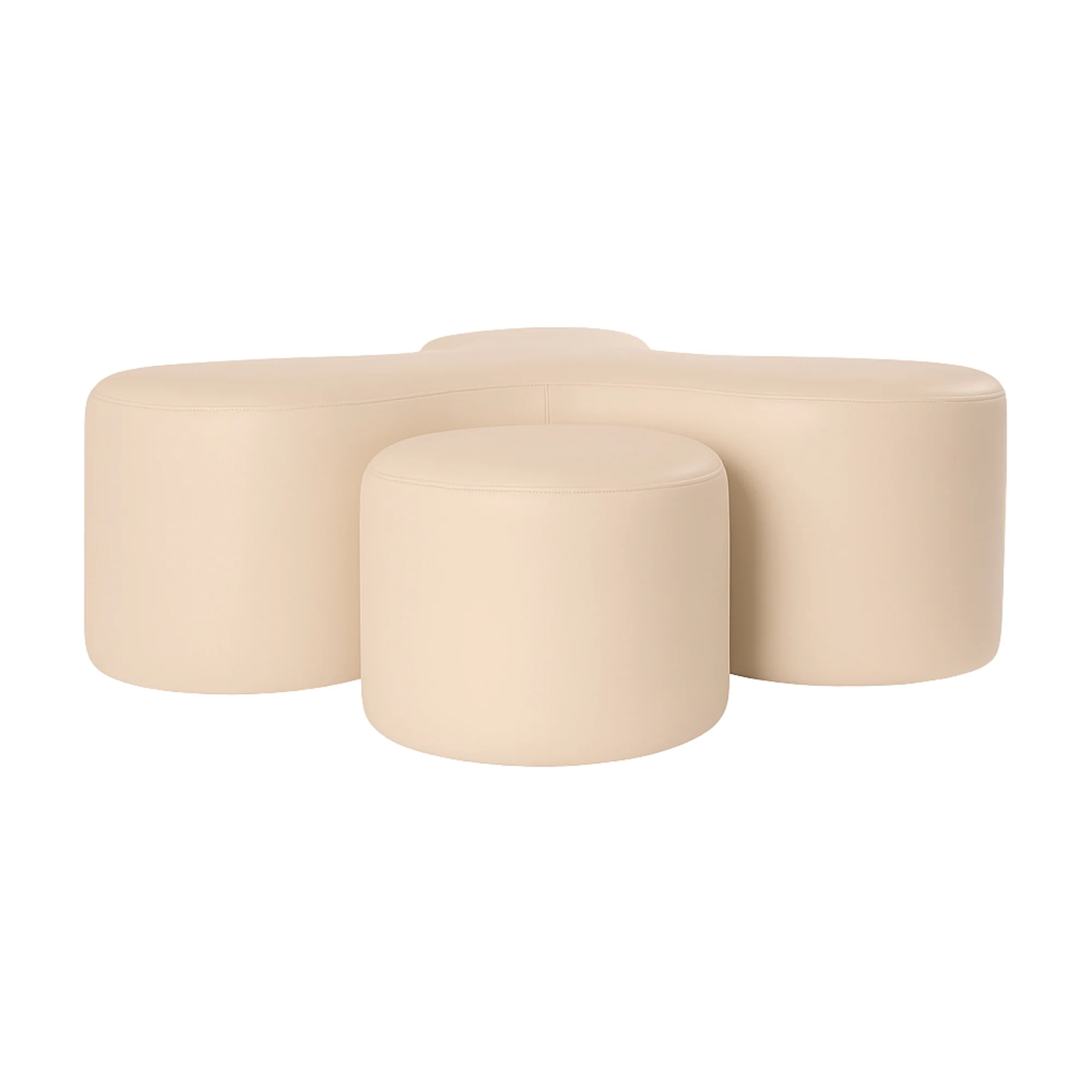 Elvie Ottoman in Cream - Image 3