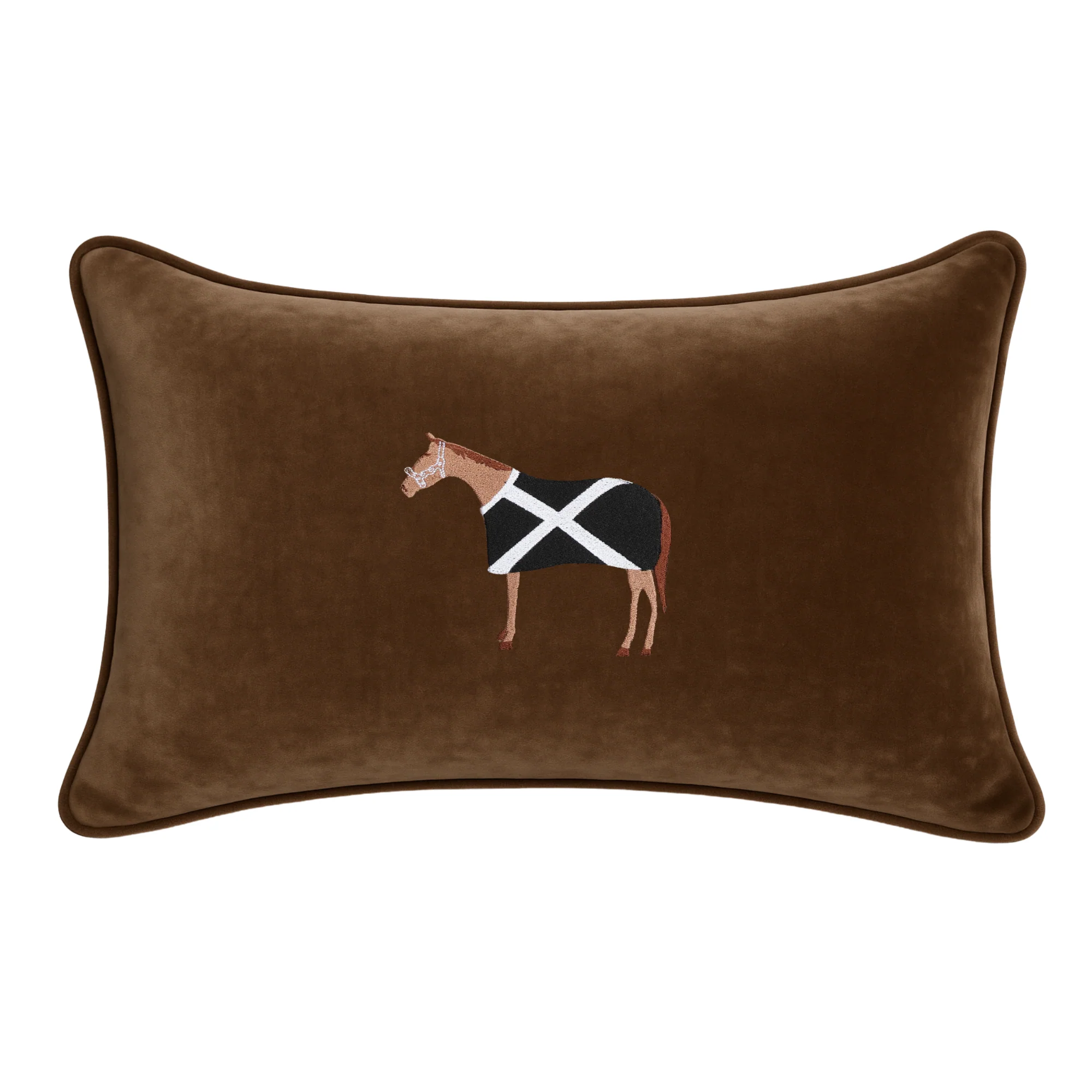 Equestrian Taupe Pillow Cover