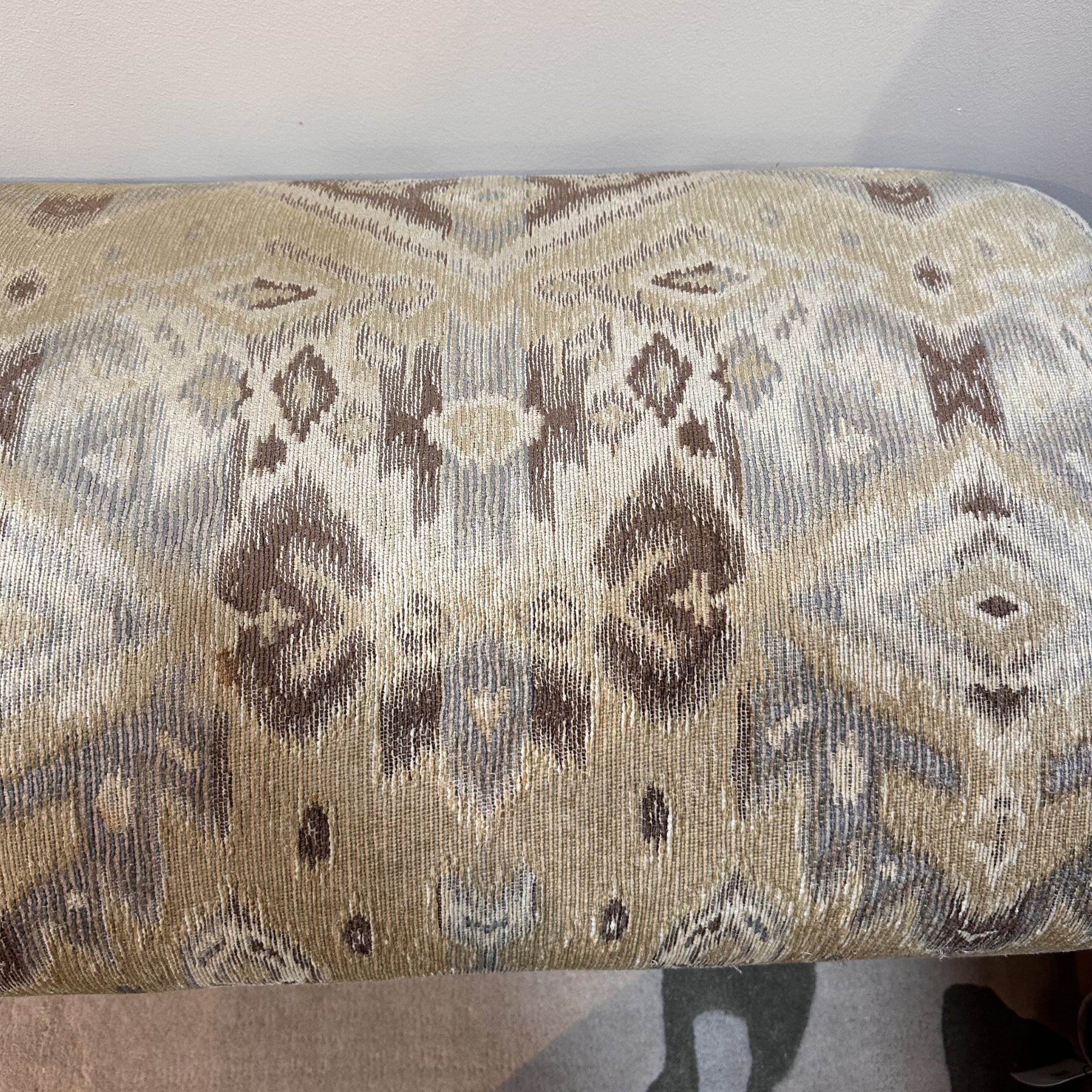 Vintage Turkish Kilim Upholstered Bench - Image 3