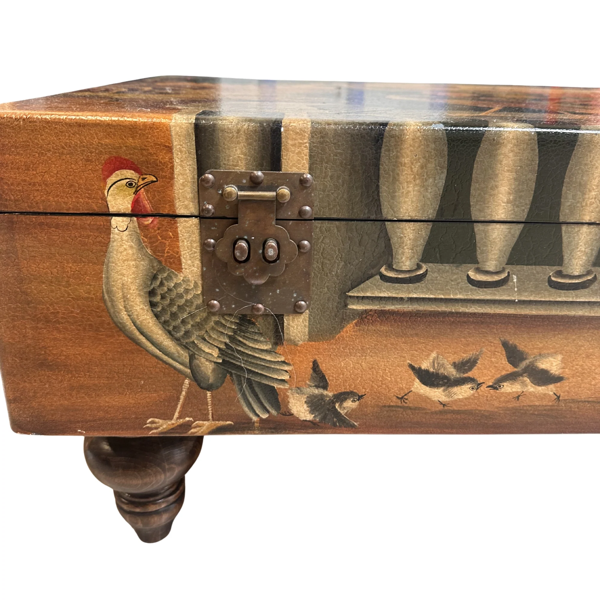 Peacock Motif Carved Coffee Table - Image 2