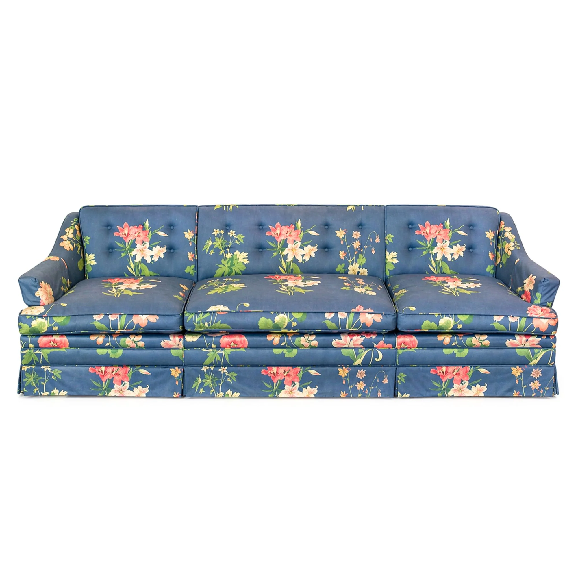 Blue Floral Henredon Sofa