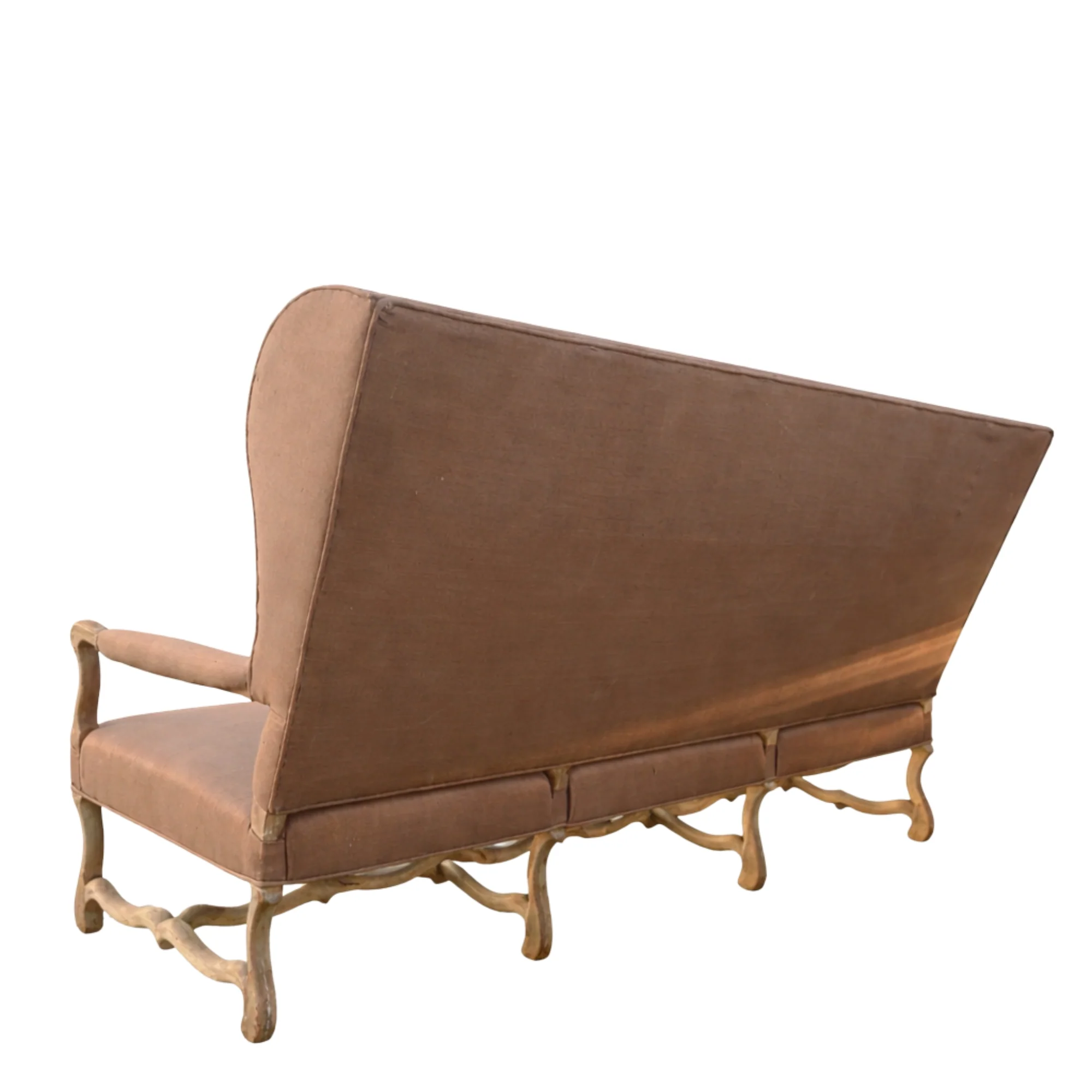 "Os de Mouton" Sofa with Bleached Wood Frame - France Early 20th Century - Image 2