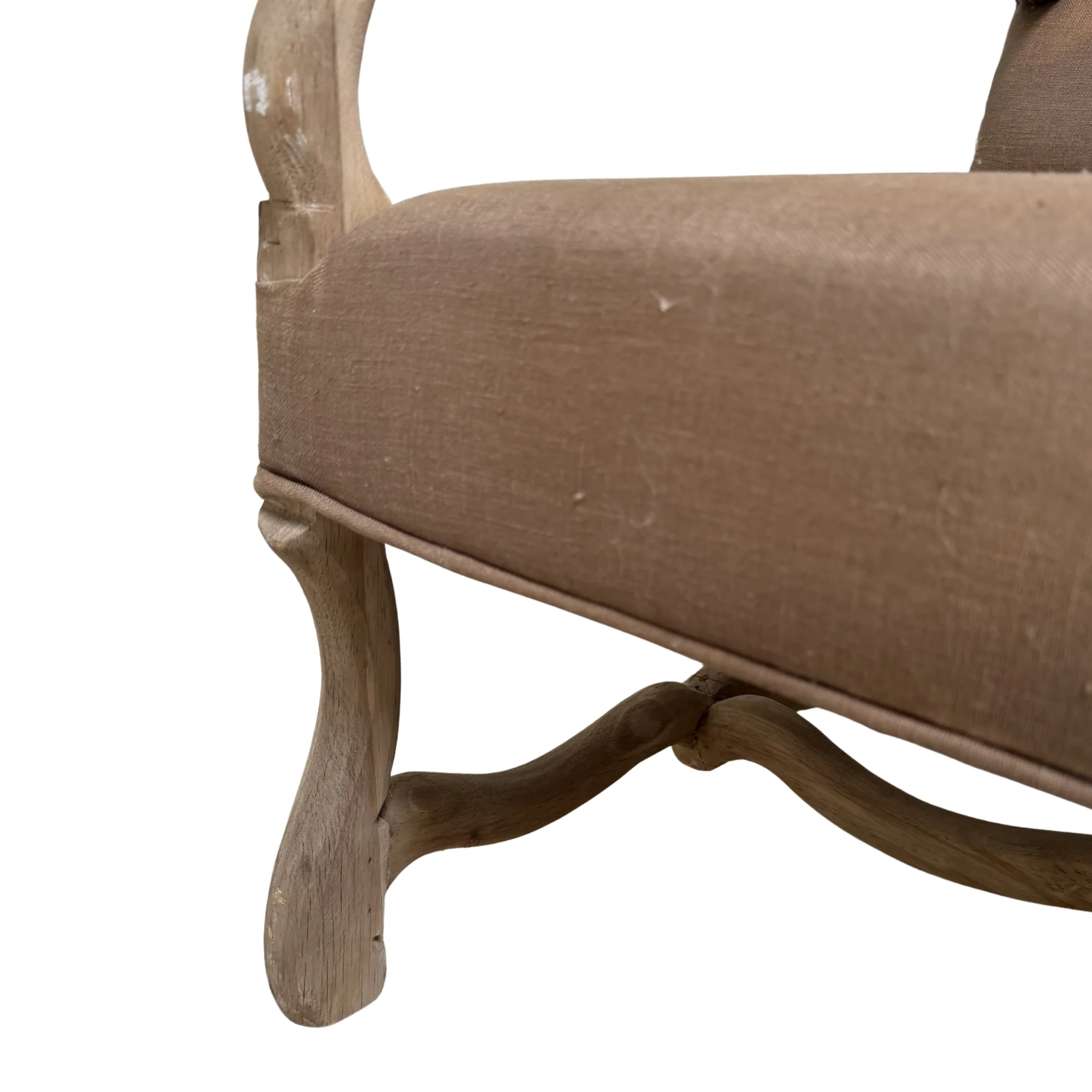 "Os de Mouton" Sofa with Bleached Wood Frame - France Early 20th Century - Image 5