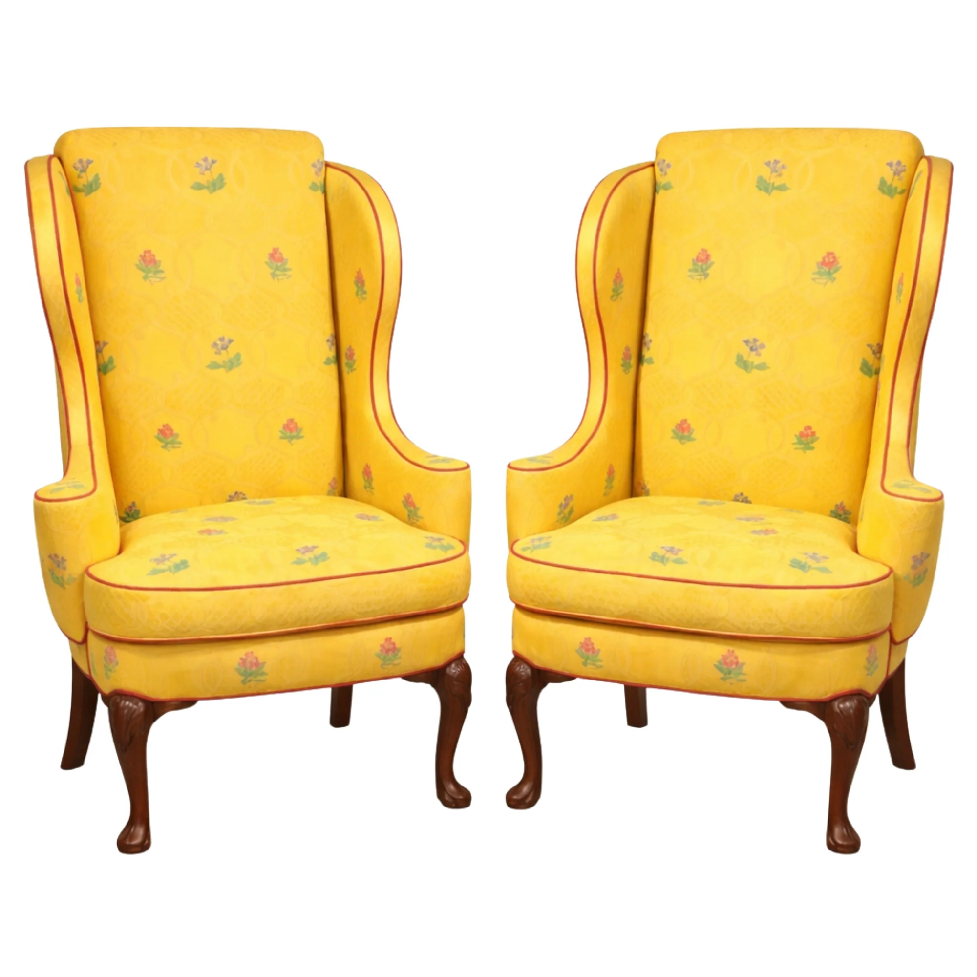 Pair of Tailored Wingback Chairs
