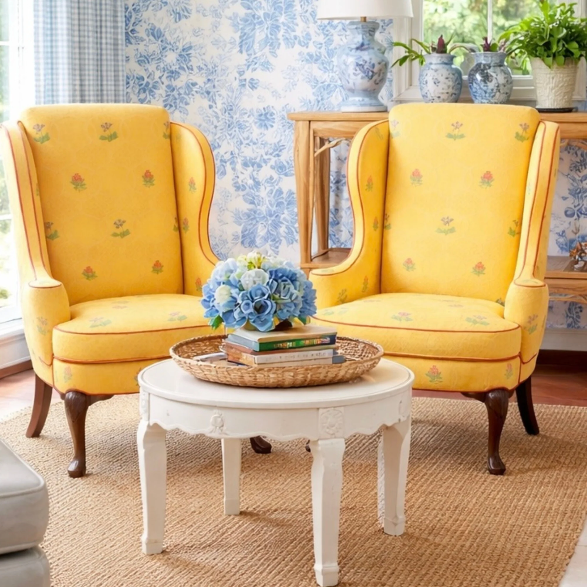 Pair of Tailored Wingback Chairs - Image 2