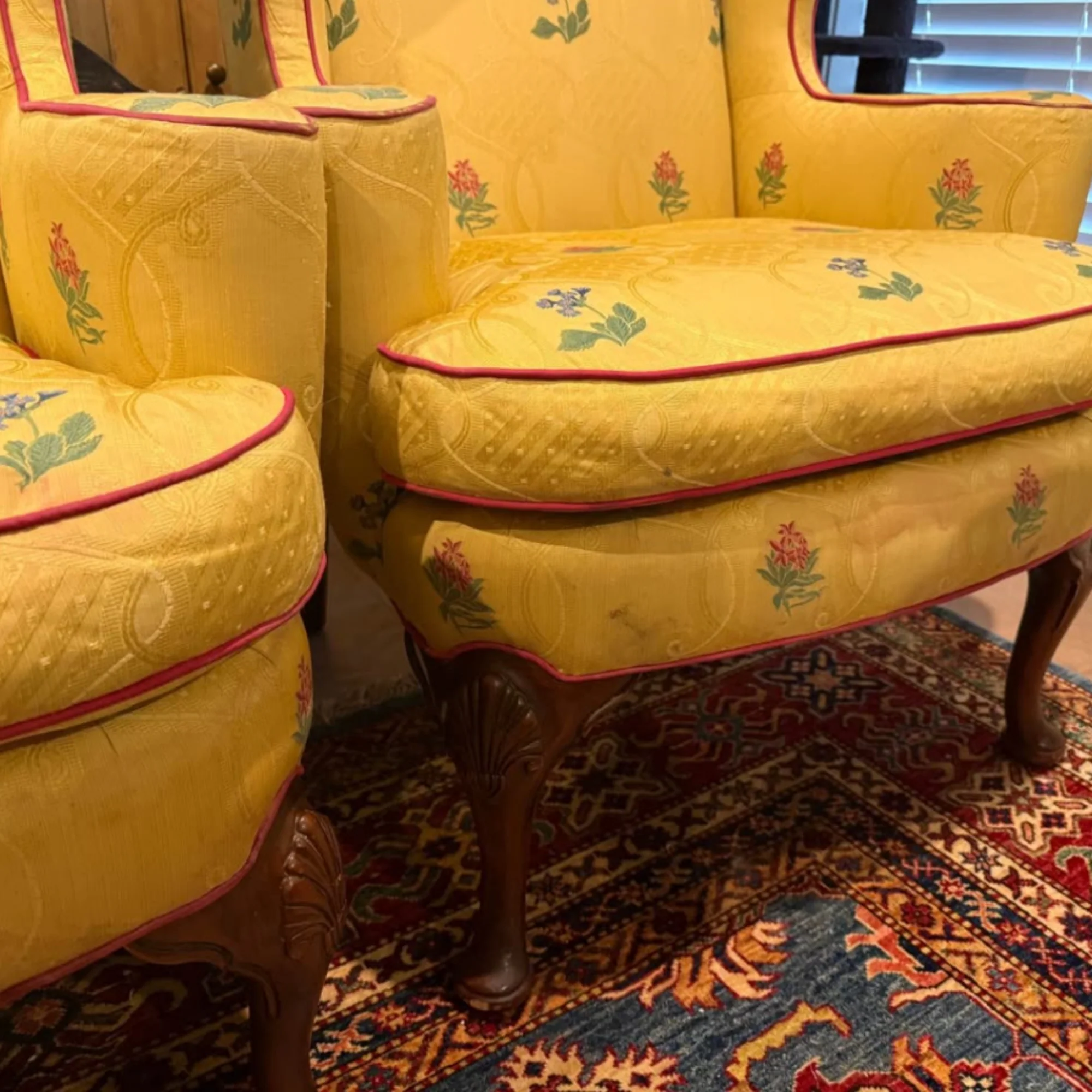 Pair of Tailored Wingback Chairs - Image 3