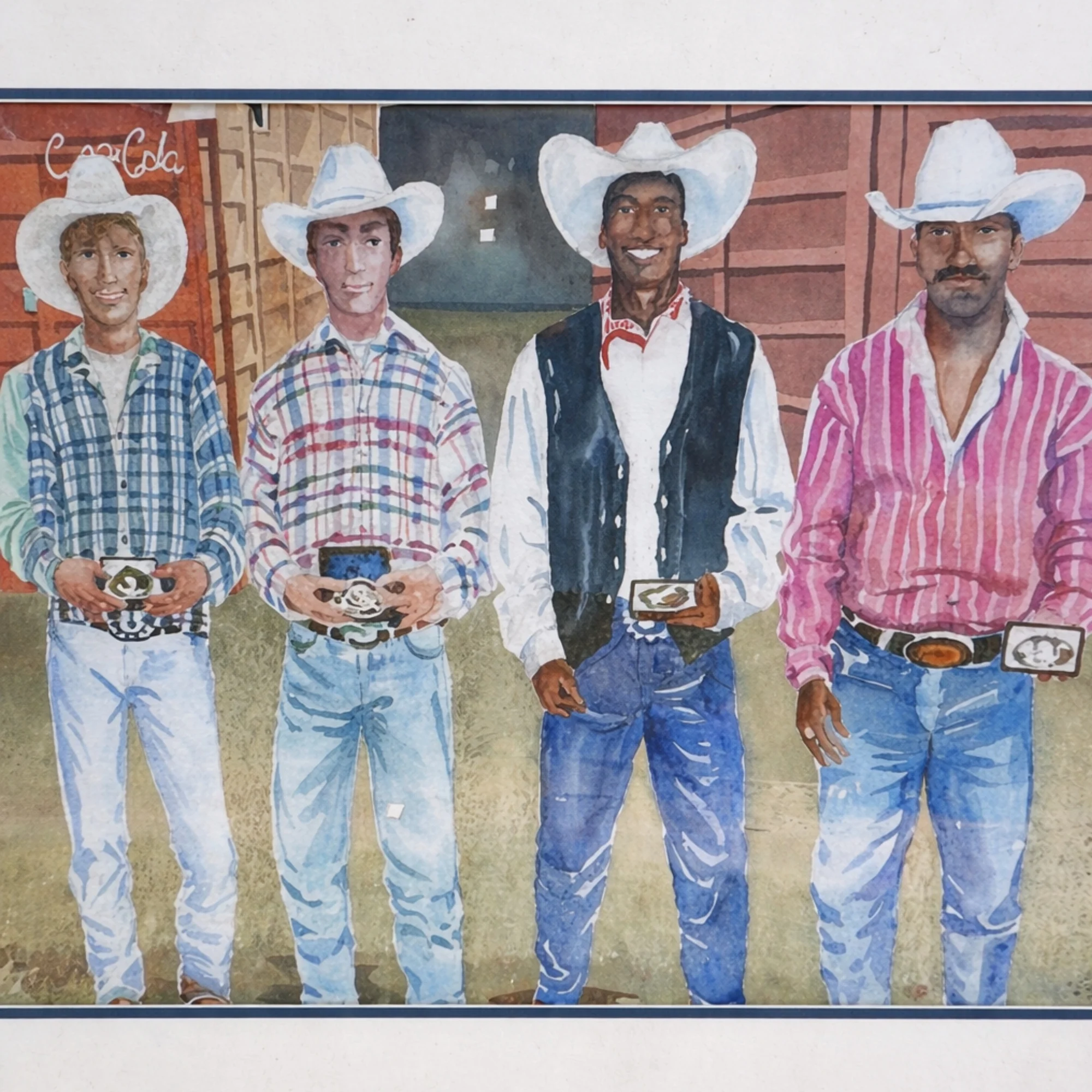 Framed Print of Ft Worth Stockyards Young Rodeo Winners - Image 2