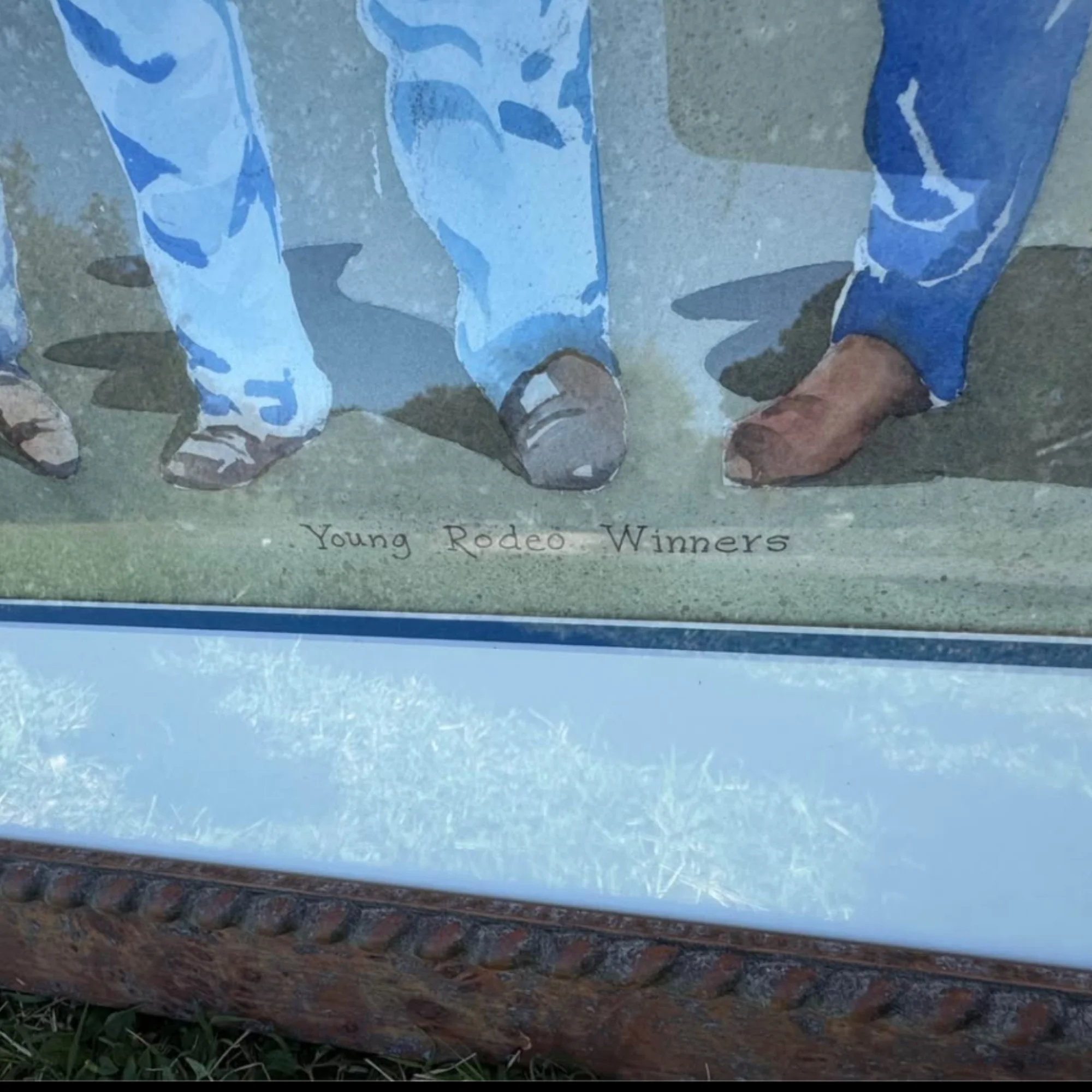 Framed Print of Ft Worth Stockyards Young Rodeo Winners - Image 3