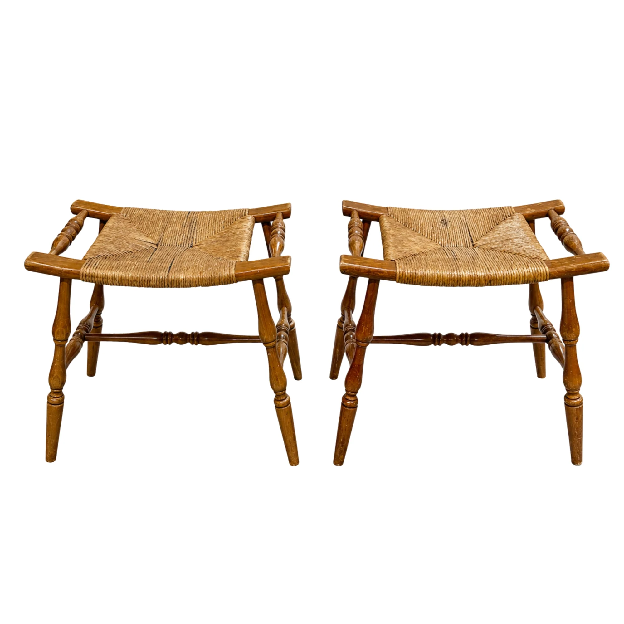 Pair of Hitchcock Style Stools