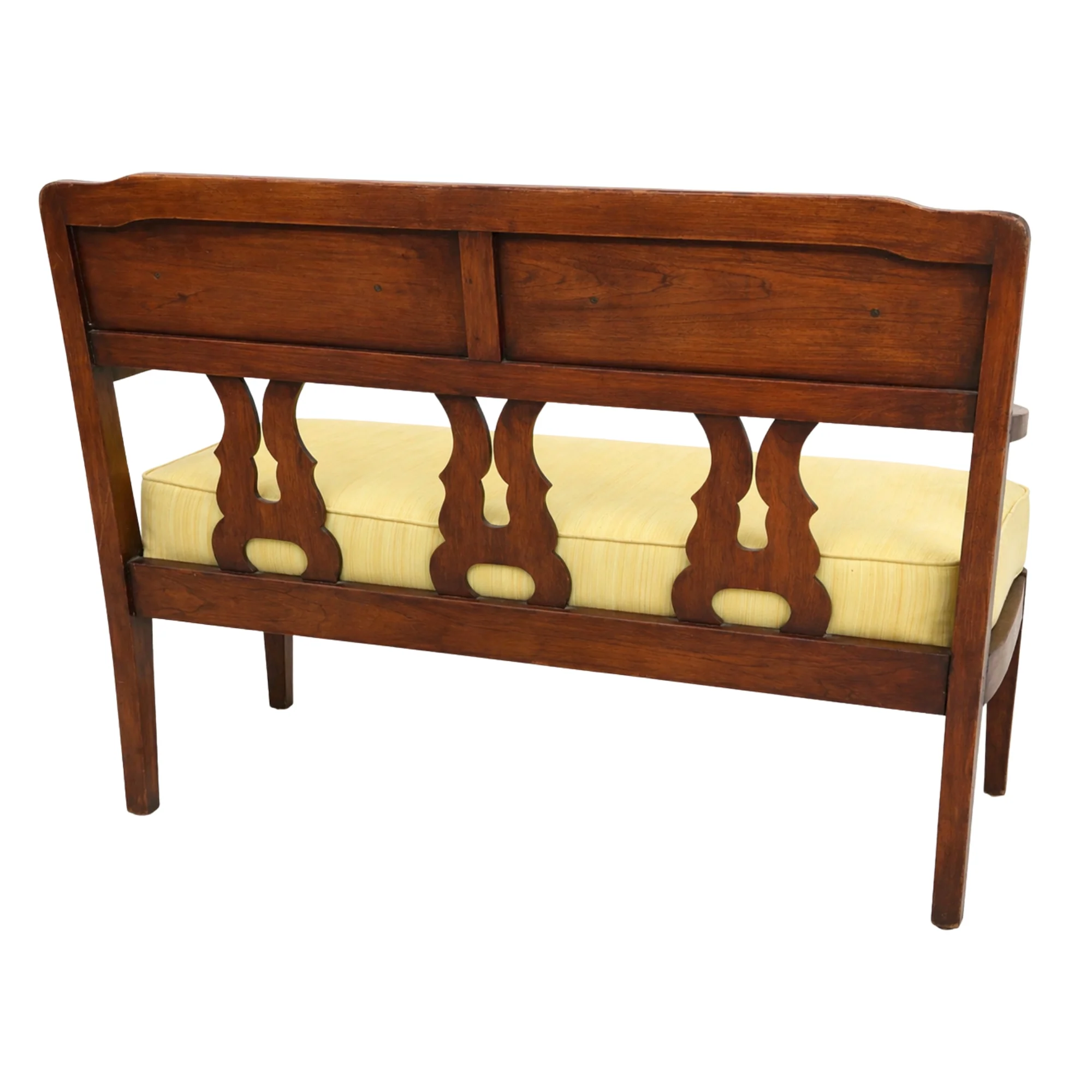 Vintage Settee In Silky Butter Fabric - Image 2