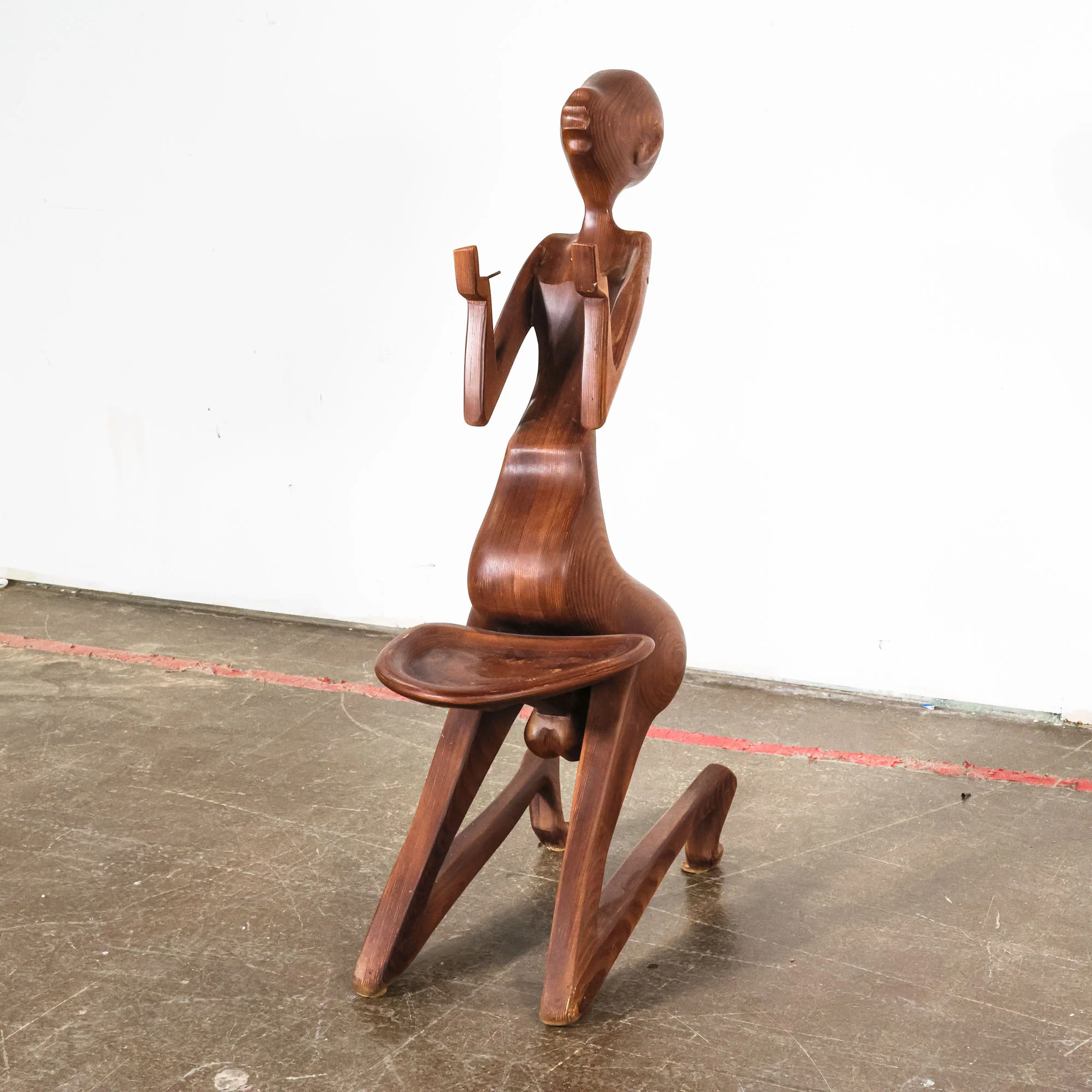 Wood Figure Wine Holder - Image 3