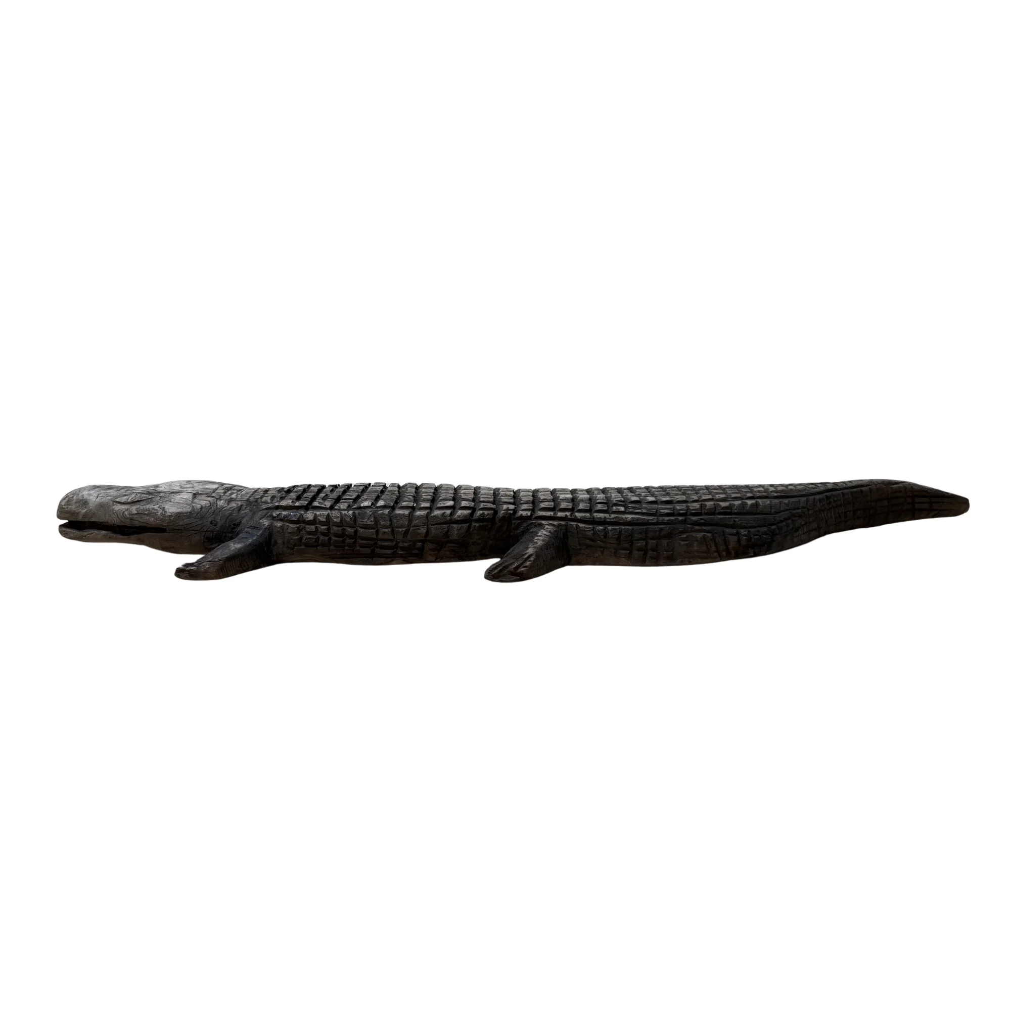 Carved Wood Alligator