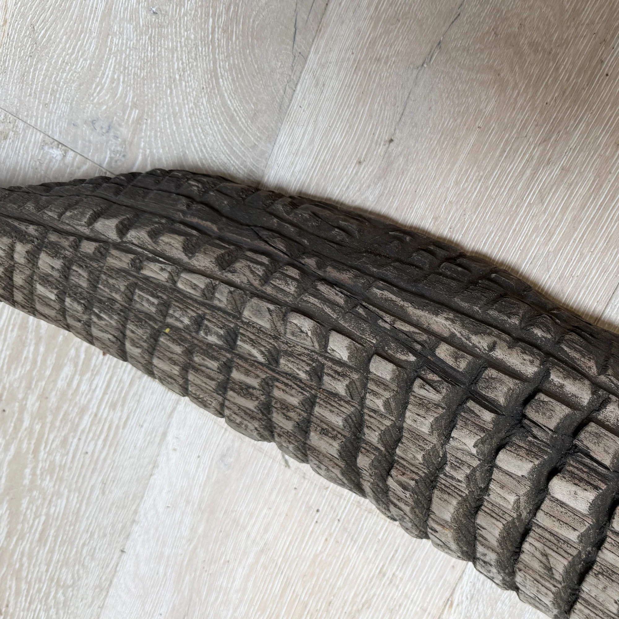 Carved Wood Alligator - Image 4