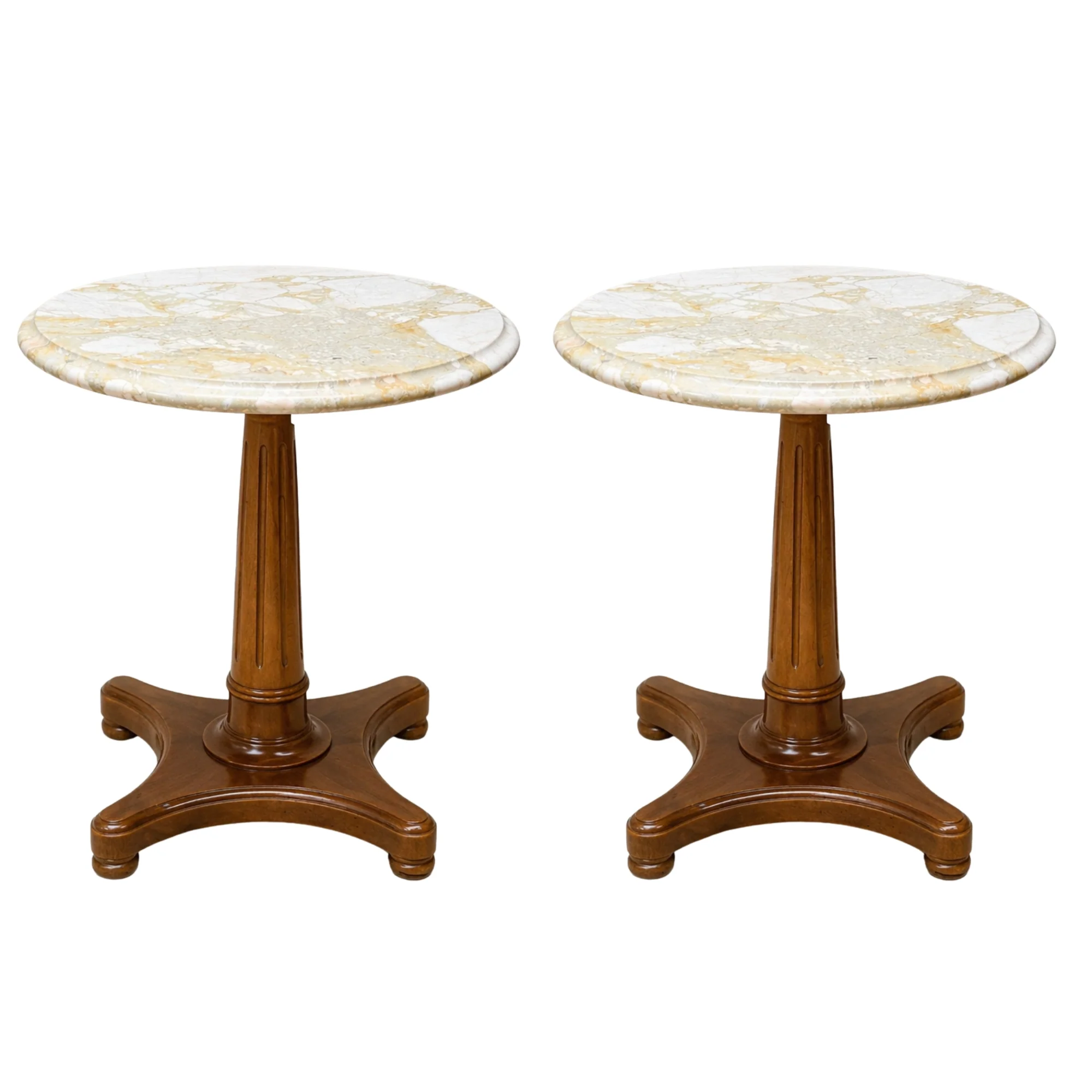 Set of Marble Round Tables