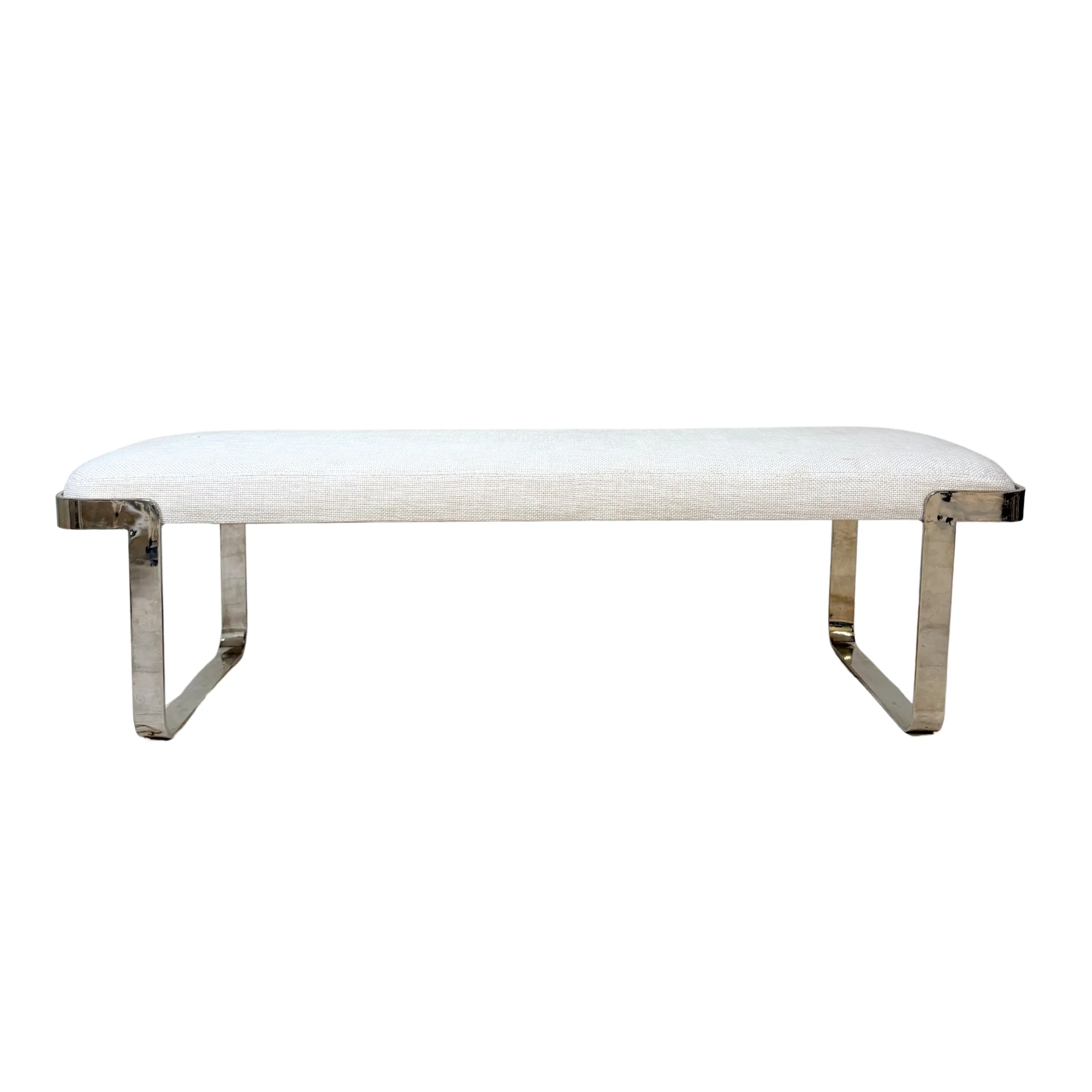Steel and Upholstered Bench