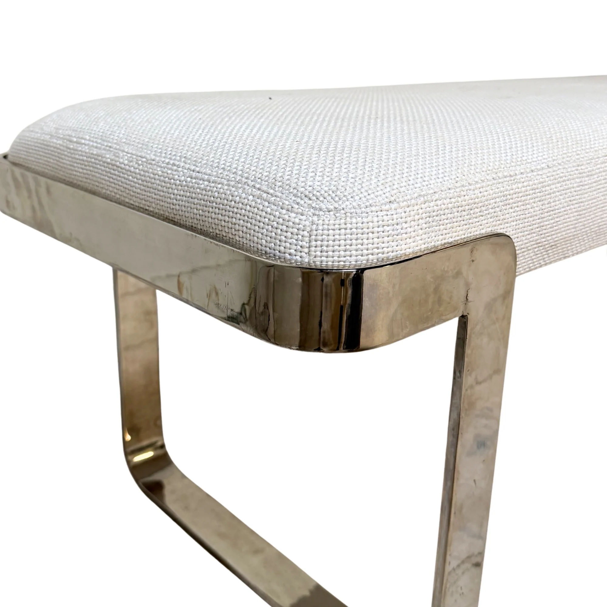 Steel and Upholstered Bench - Image 2