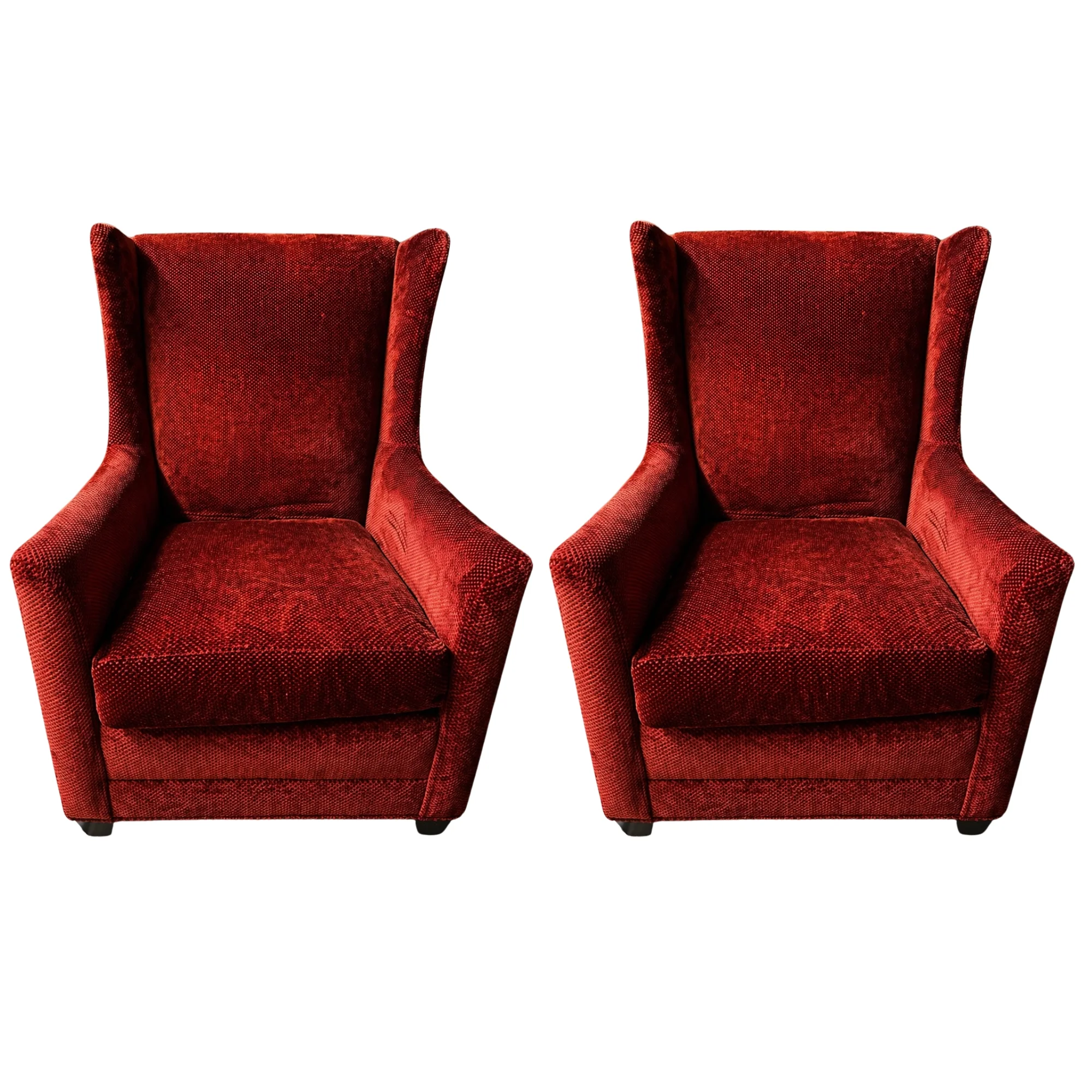 Set of Red Arm Chairs