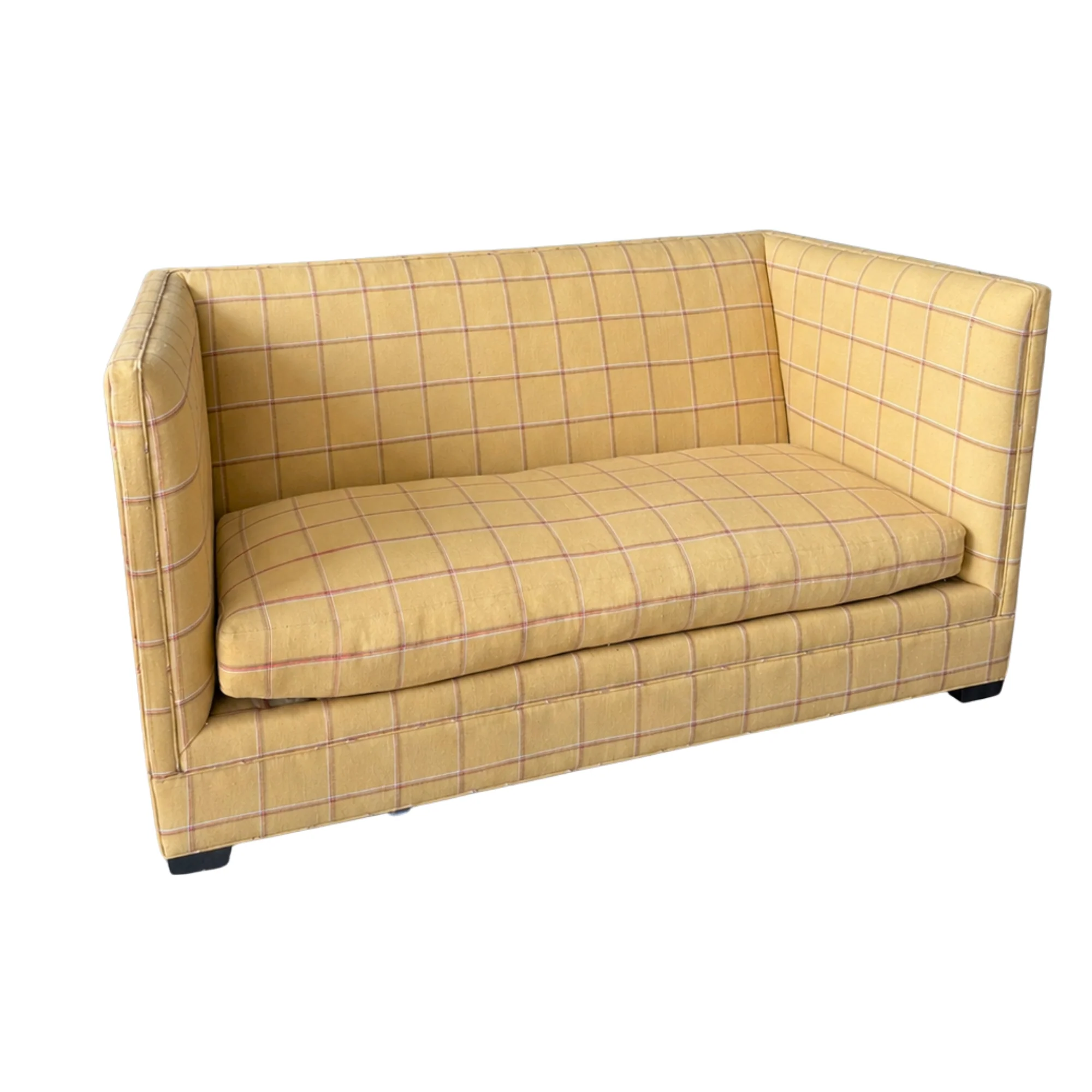 Yellow Plaid Sofa - Image 2