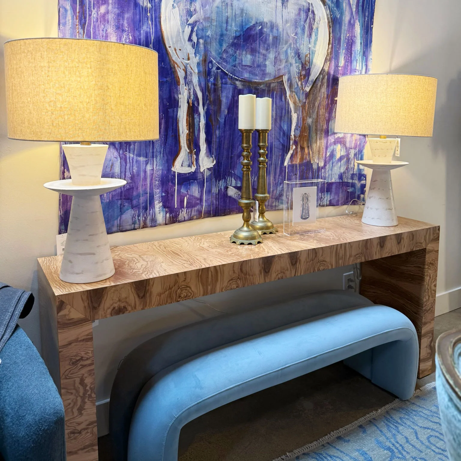 In Stock Savannah Console 72" in Golden Pecan Olive Ash - Image 2