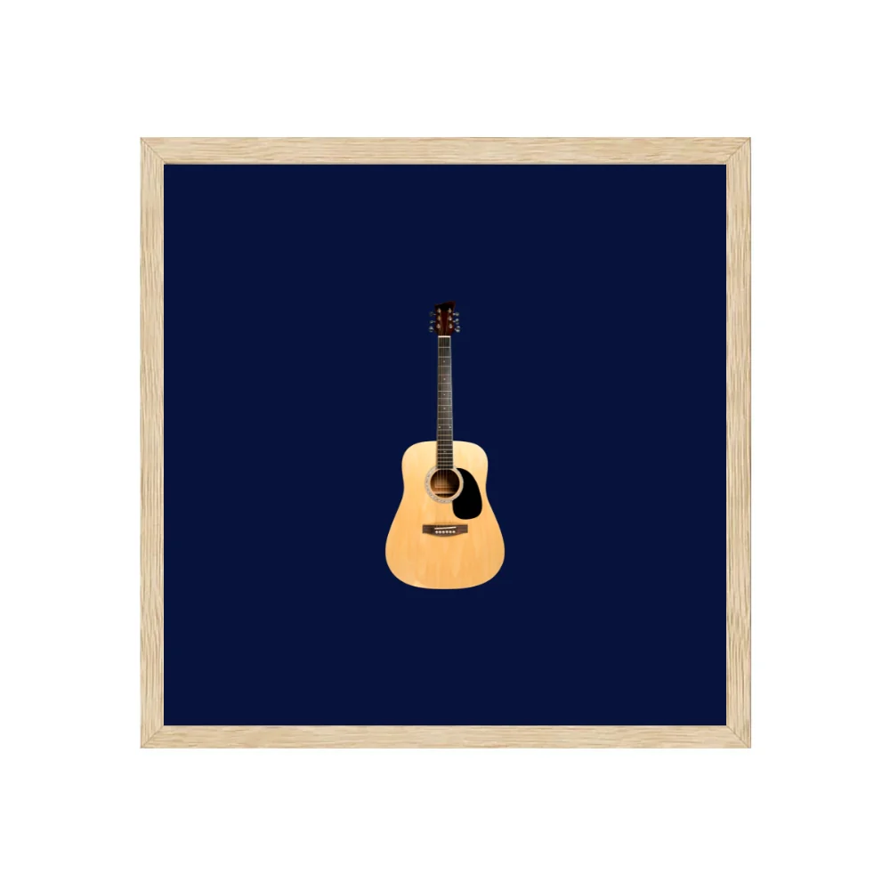 Framed Out West Print - Guitar
