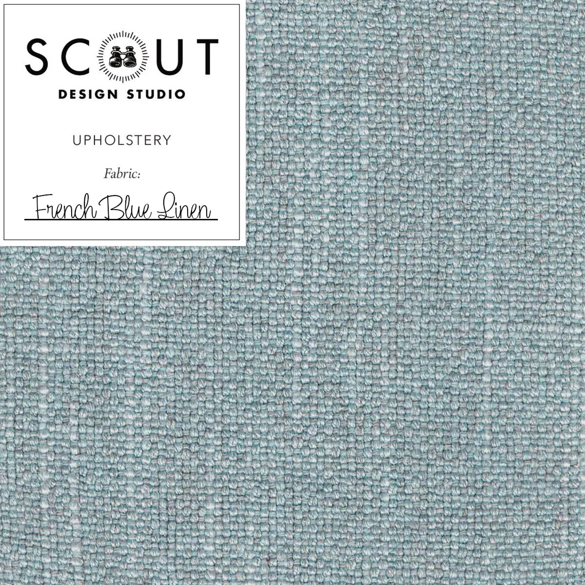 French Blue Linen Fabric Sample - Scout Label