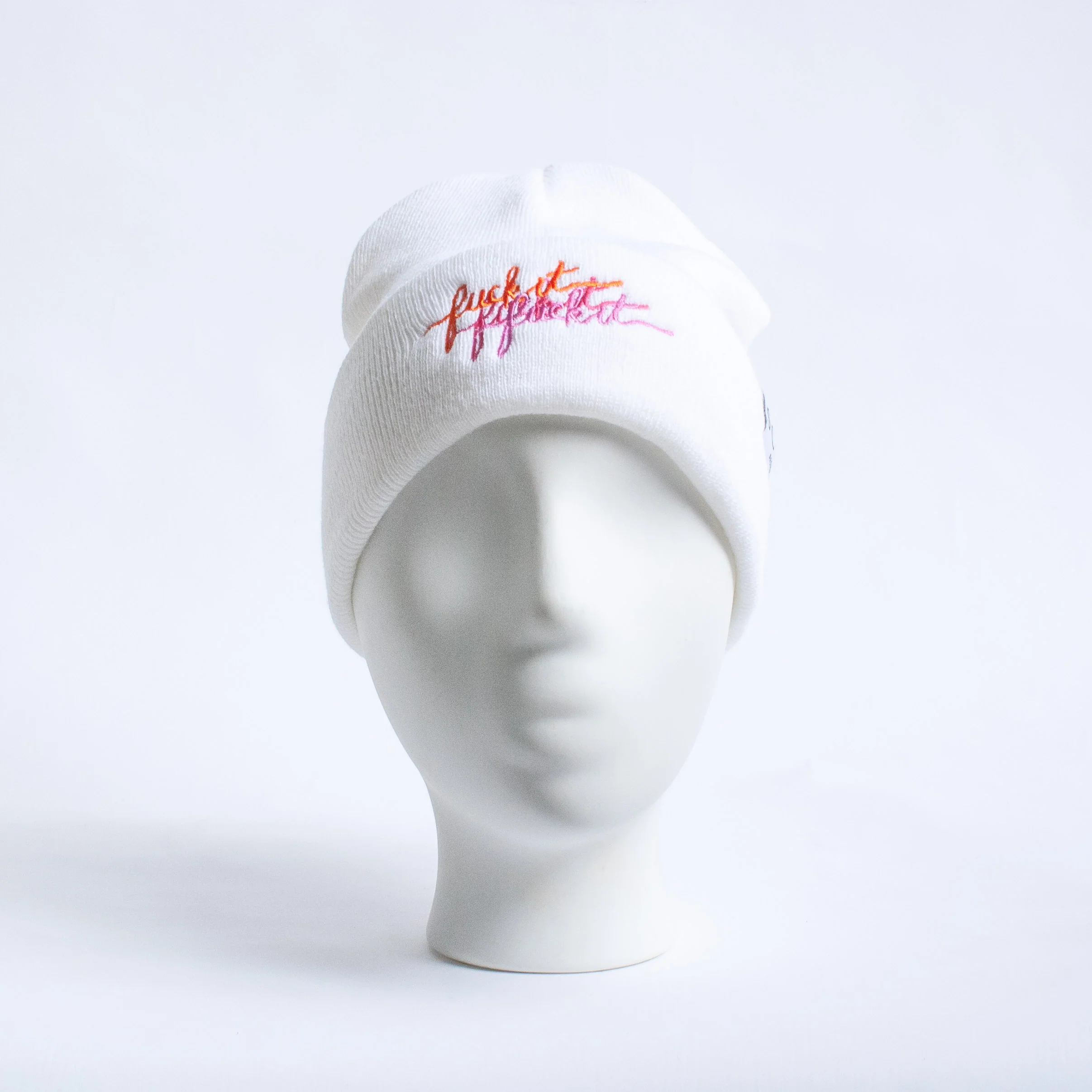 Fuck It Beanie - White - Image 6
