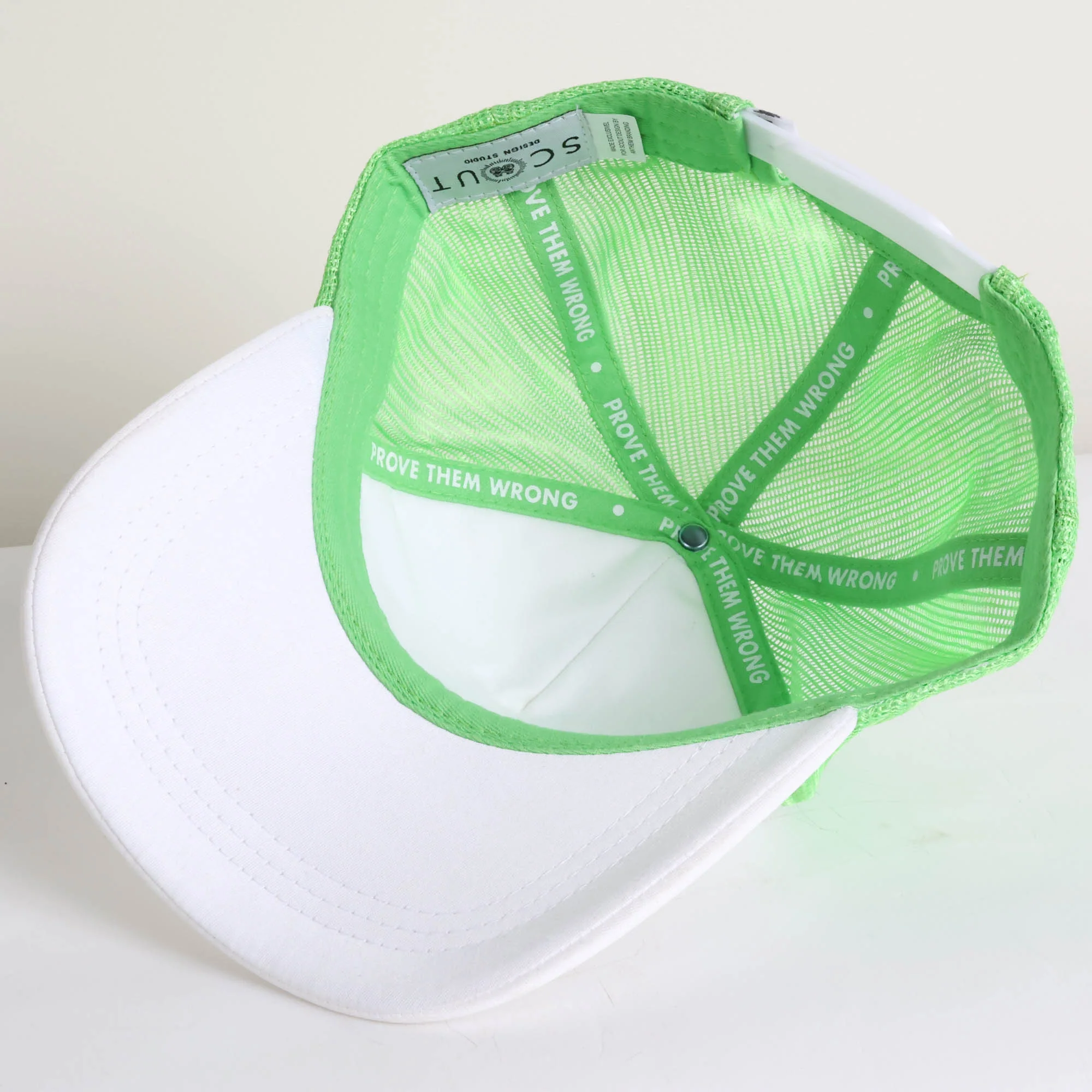 Fuck It Trucker Hat - White & Neon Green - Image 7