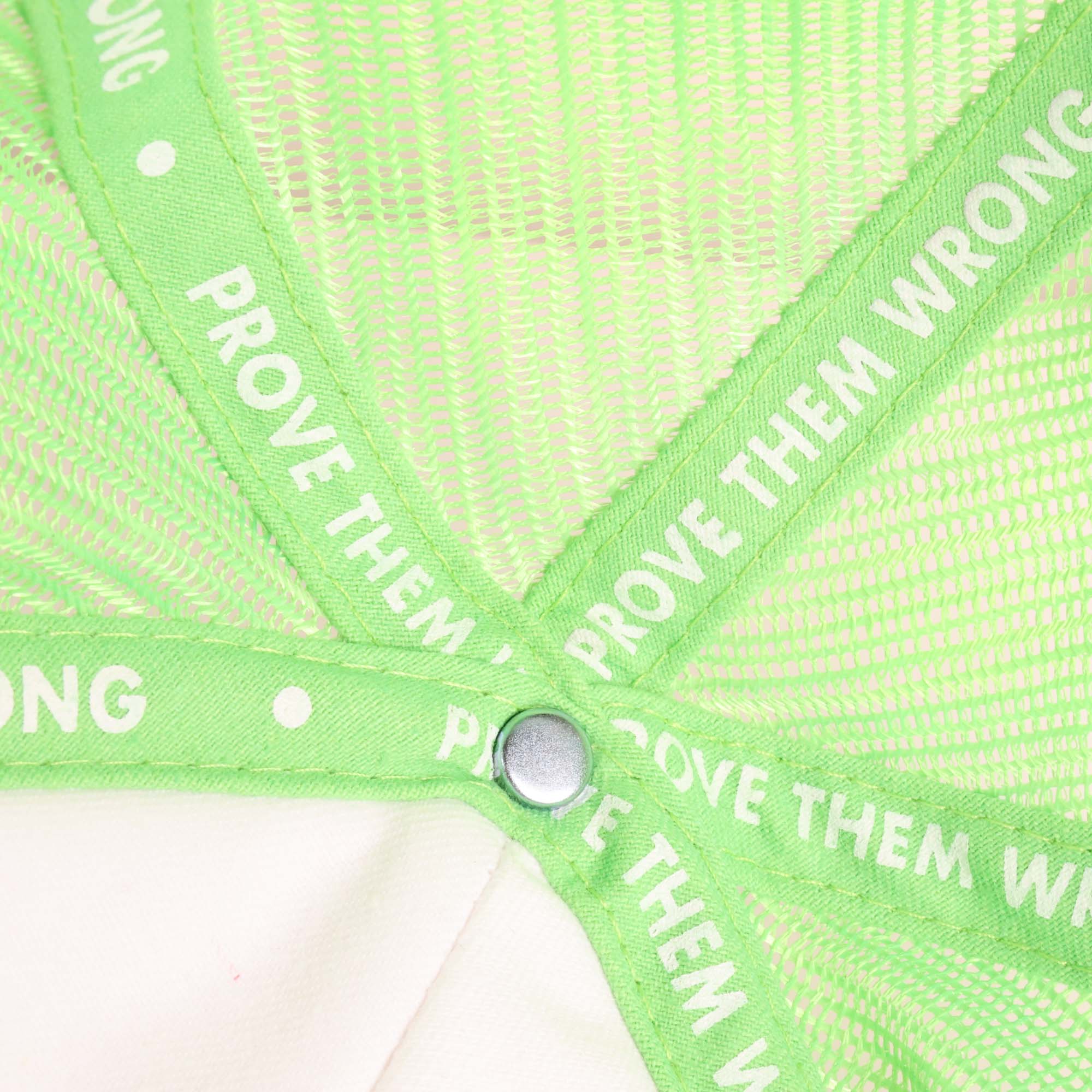 Fuck It Trucker Hat - White & Neon Green - Image 8