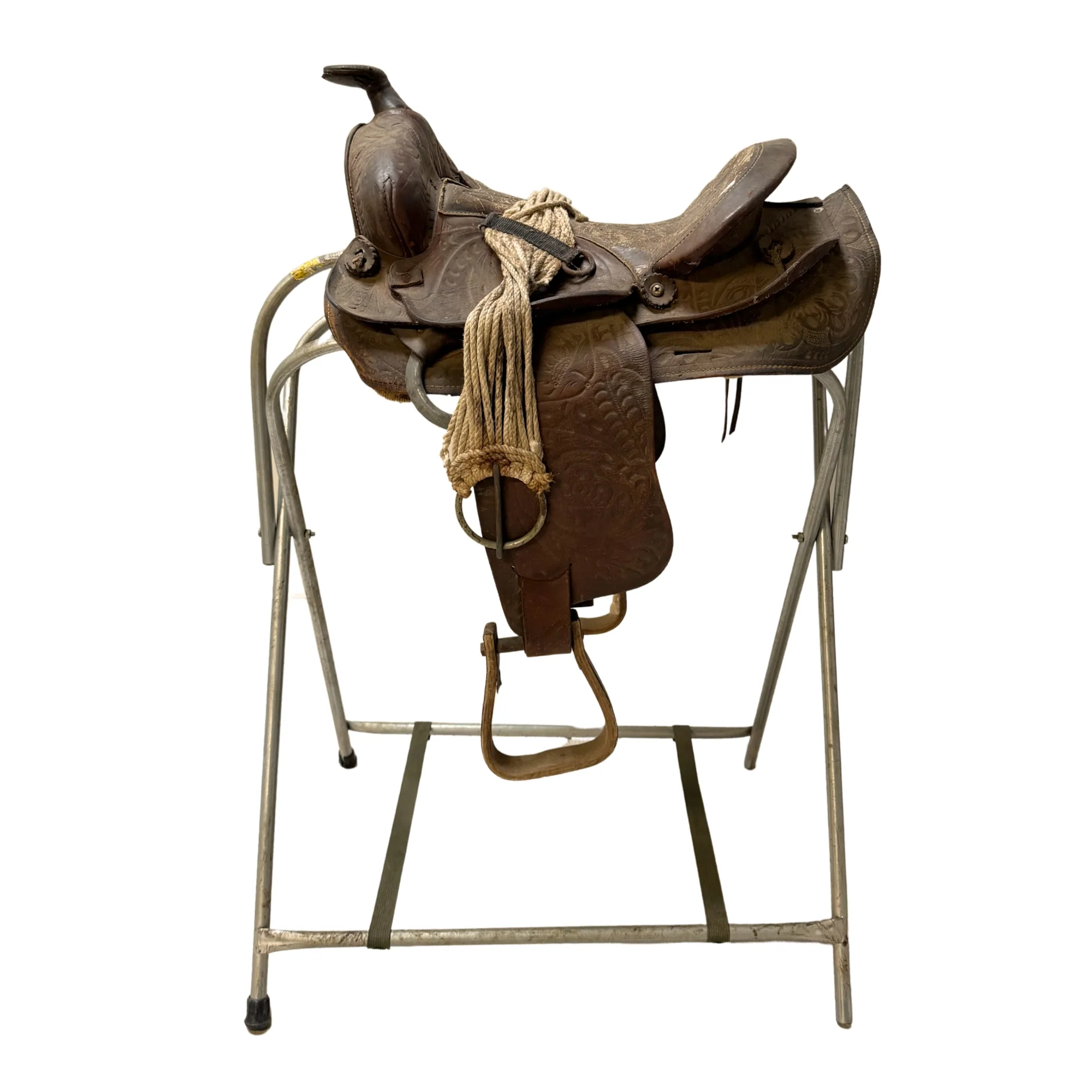 Vintage Western Saddle and Stand