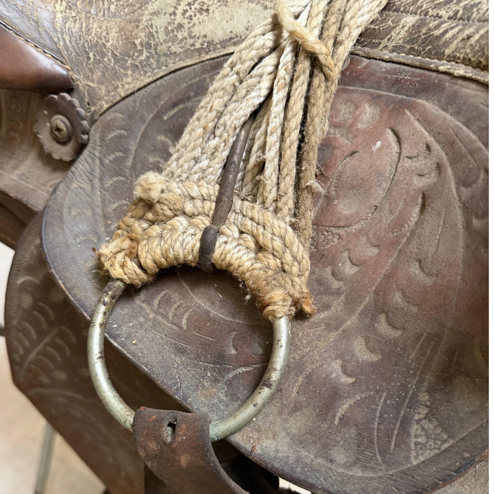 Vintage Western Saddle and Stand - Image 3