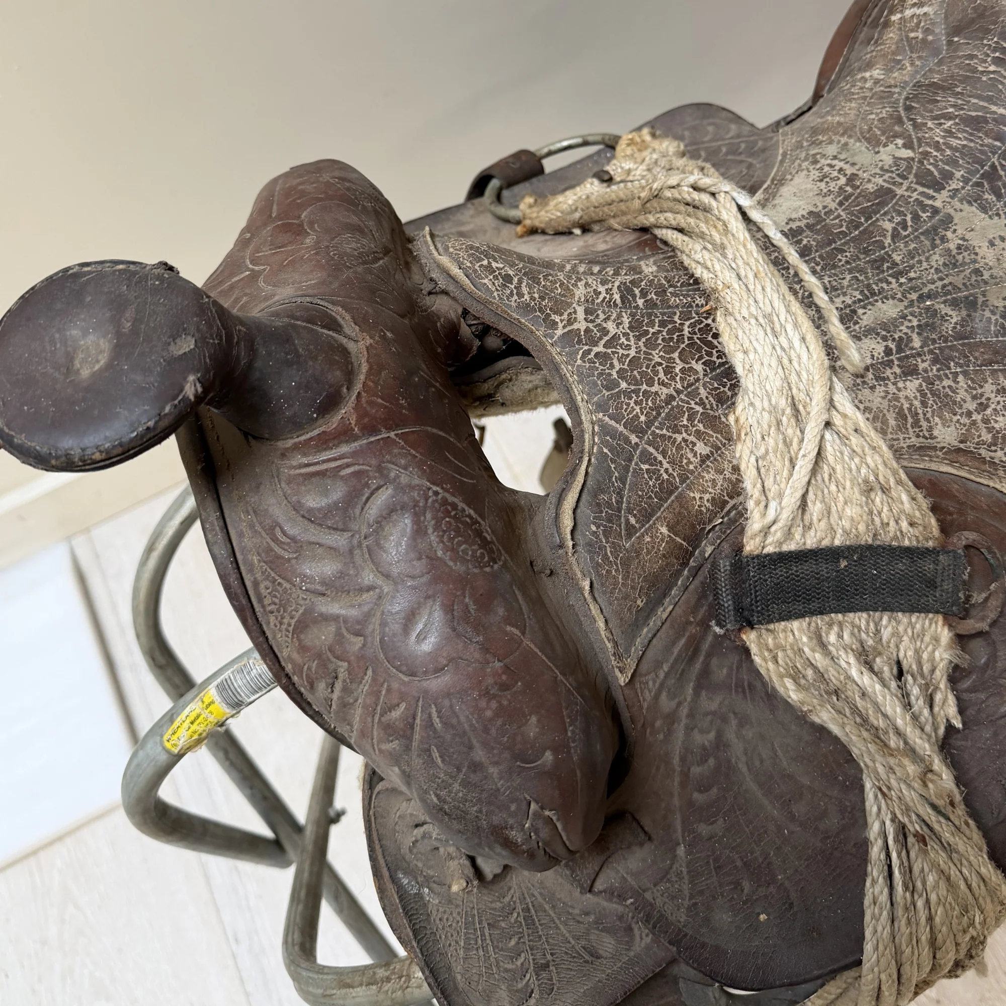 Vintage Western Saddle and Stand - Image 5