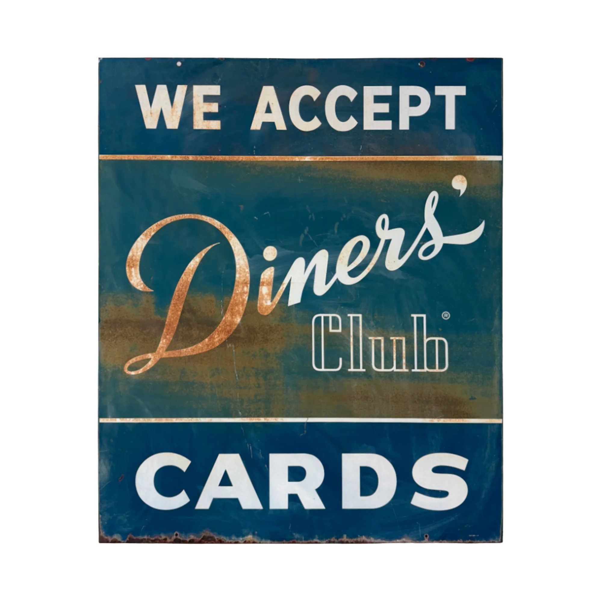 Vintage Diners' Club Metal Sign