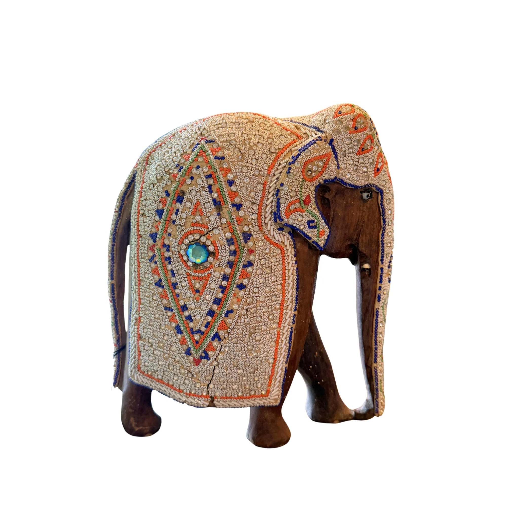 Hand Carved Decorative Elephant Figurine