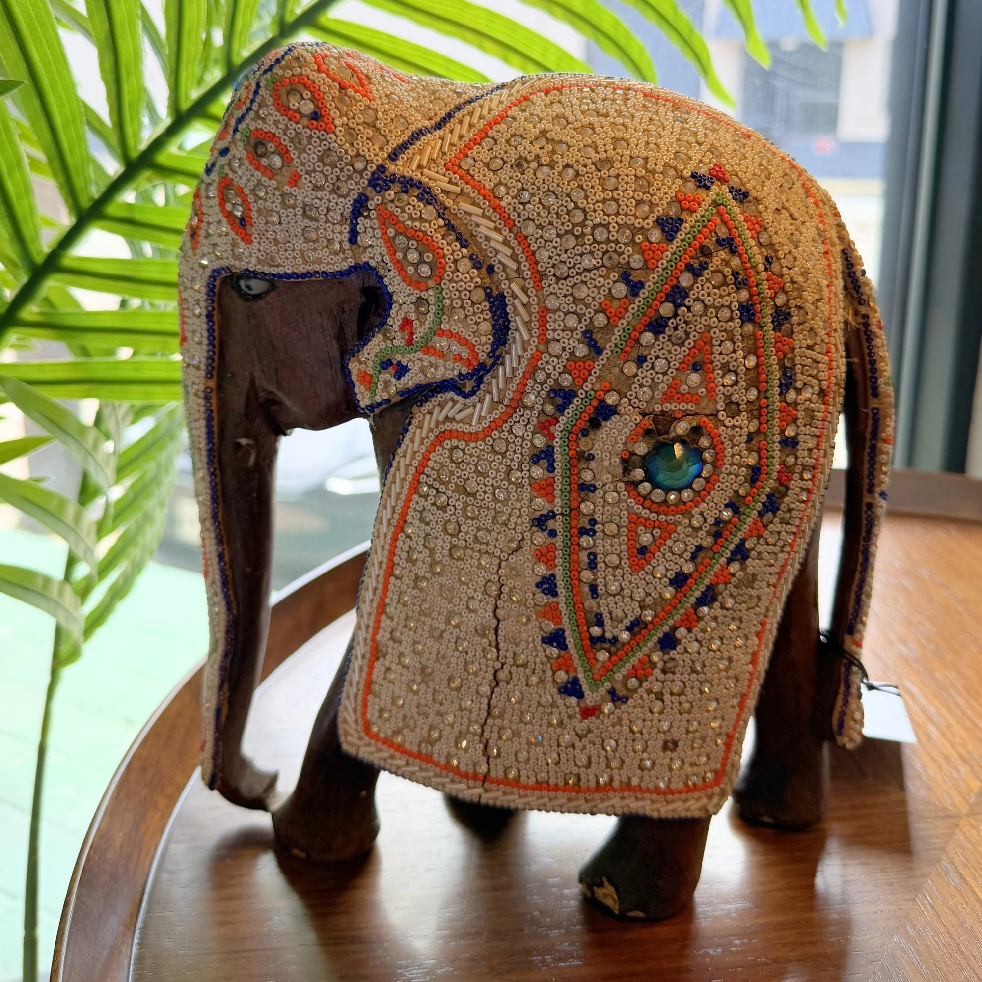 Hand Carved Decorative Elephant Figurine - Image 2