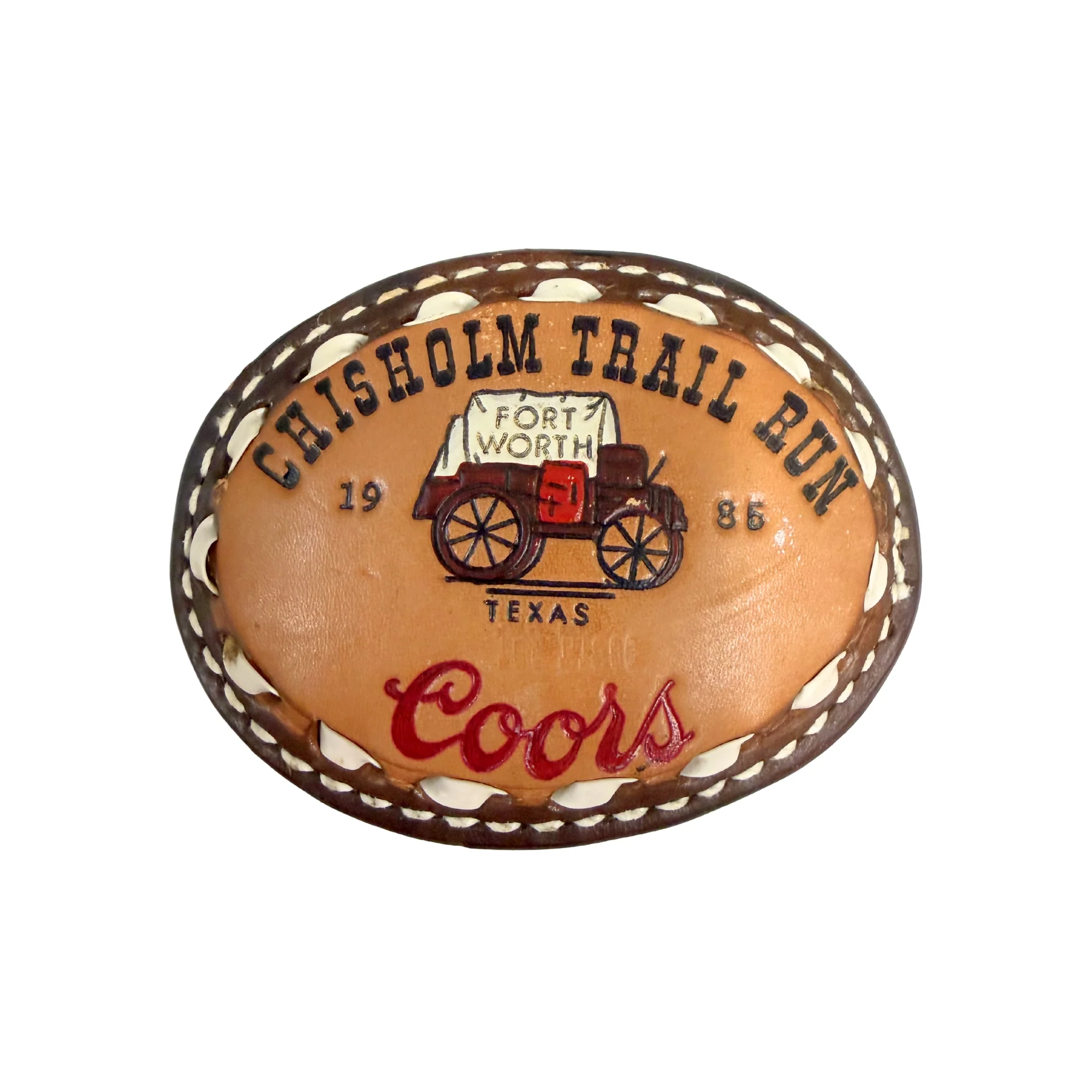 Chisholm Trail Vintage Leather Belt Buckle #3