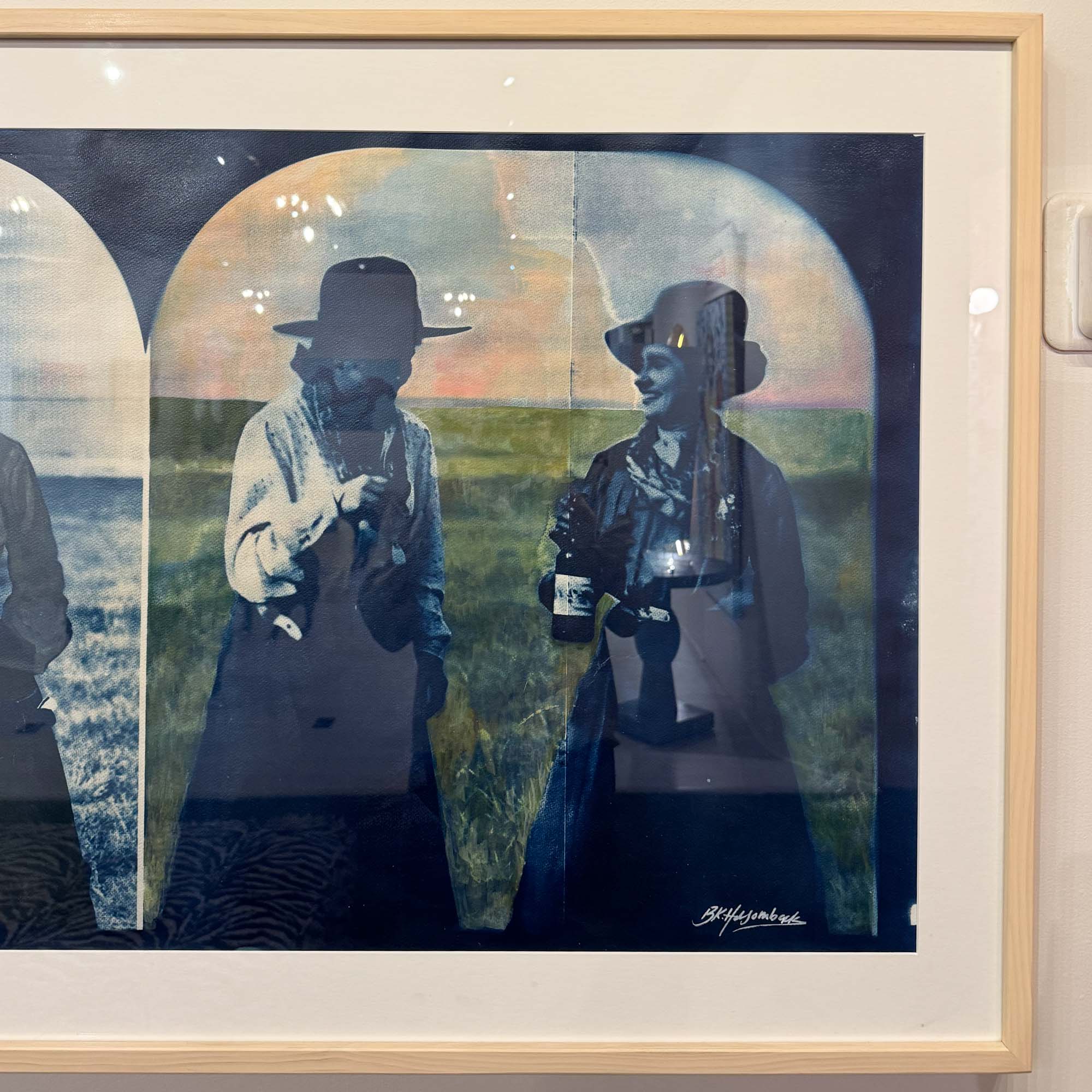 "Good Friends" 52x31 Mixed Media on Paper by BK Holsomback - Image 3