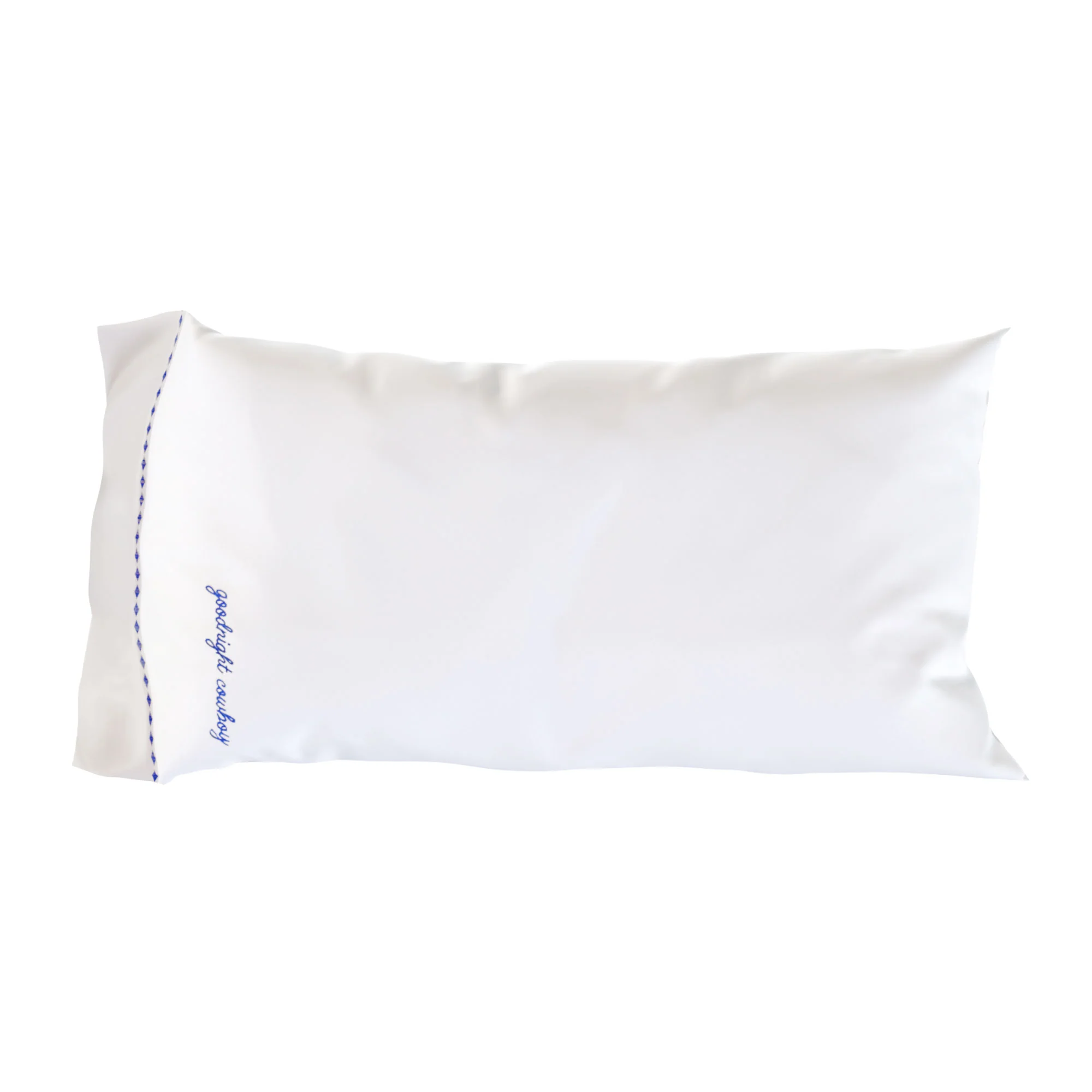 Goodnight Cowboy Pillowcase in Navy - Queen