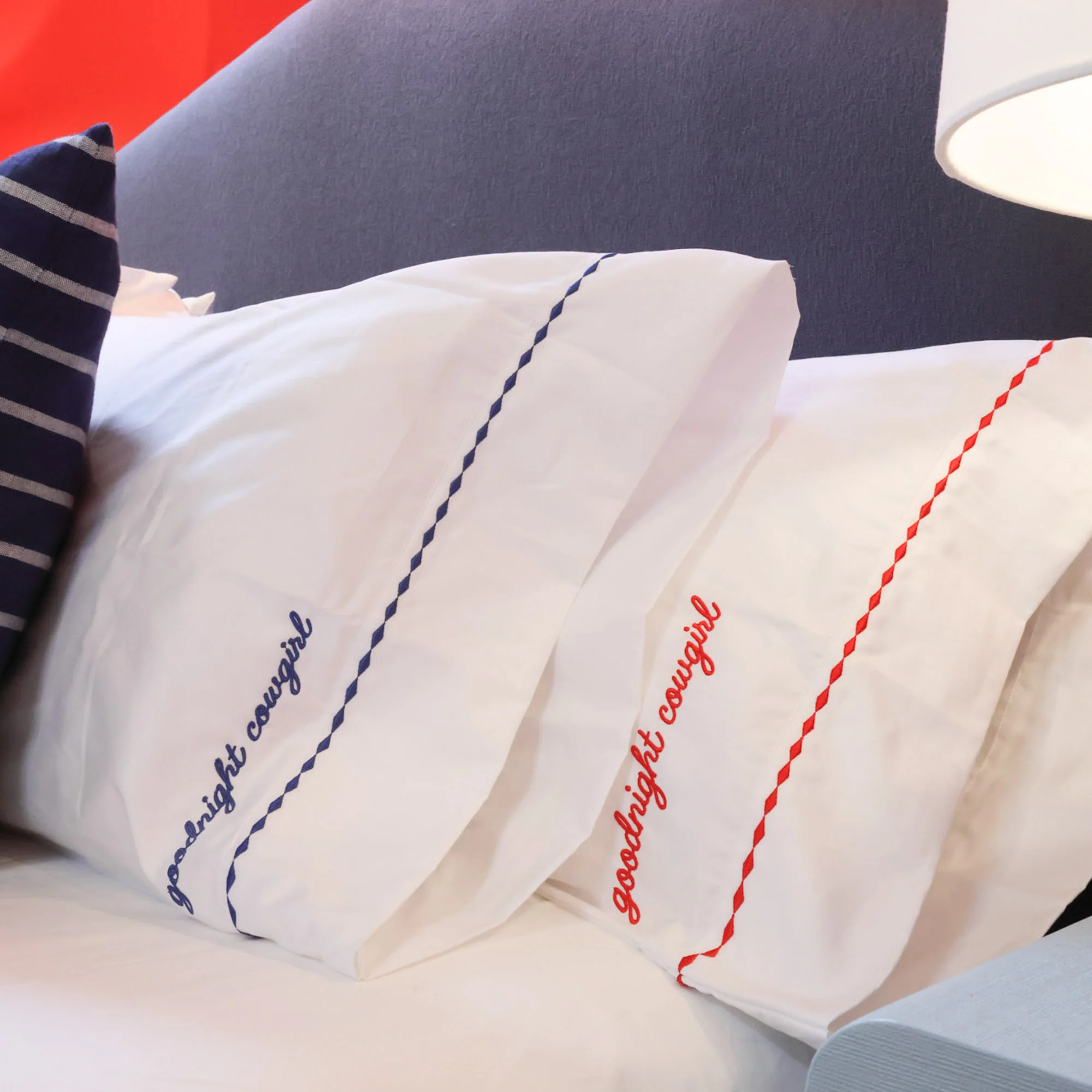 Goodnight Cowgirl Pillowcase in Navy - Queen - Image 2