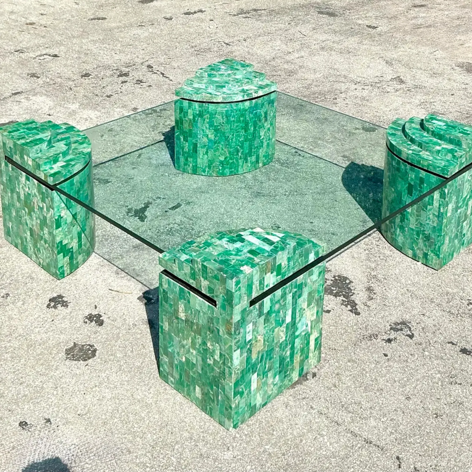 Green Marble Coffee Table - Image 3