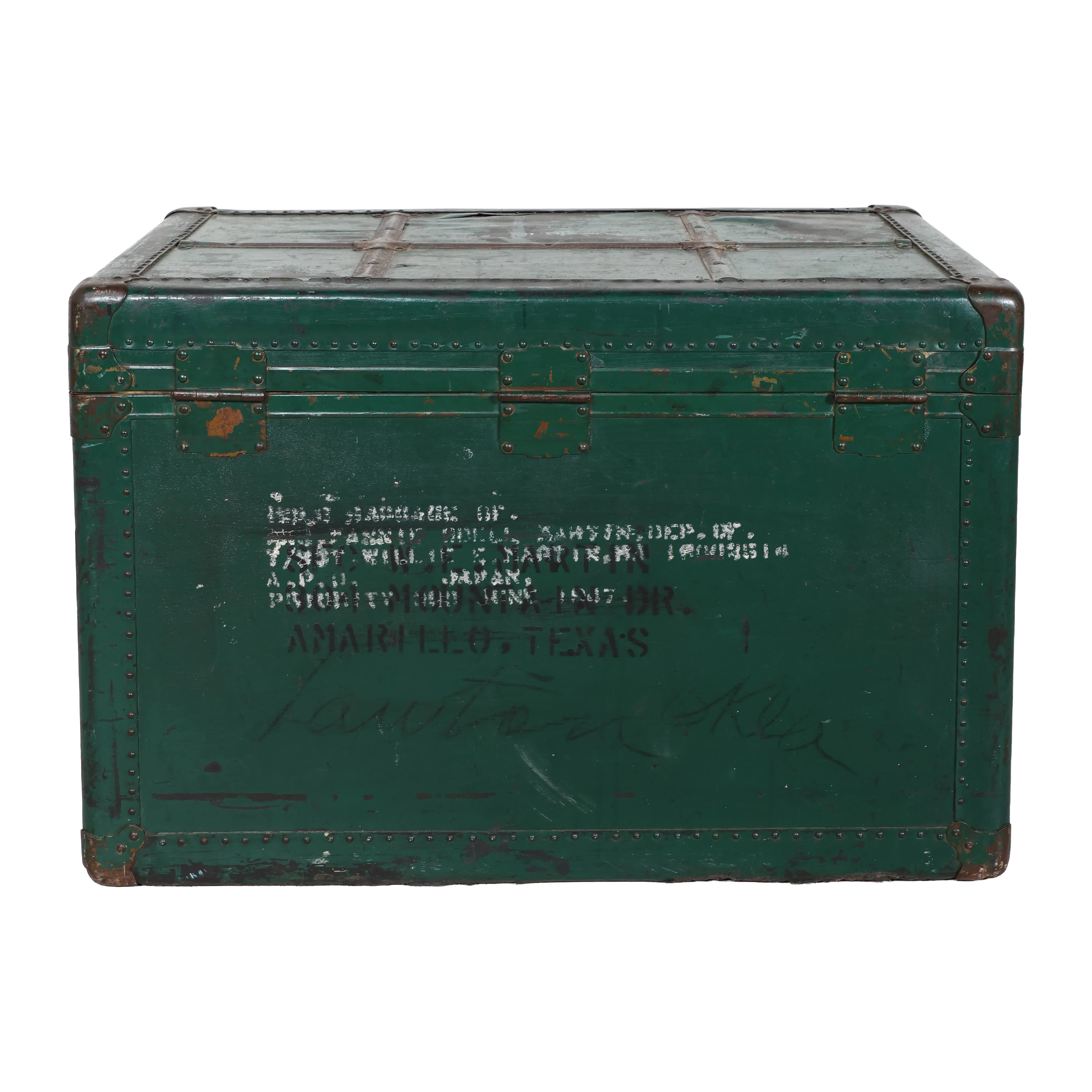 Green Trunk with Amarillo Stamp