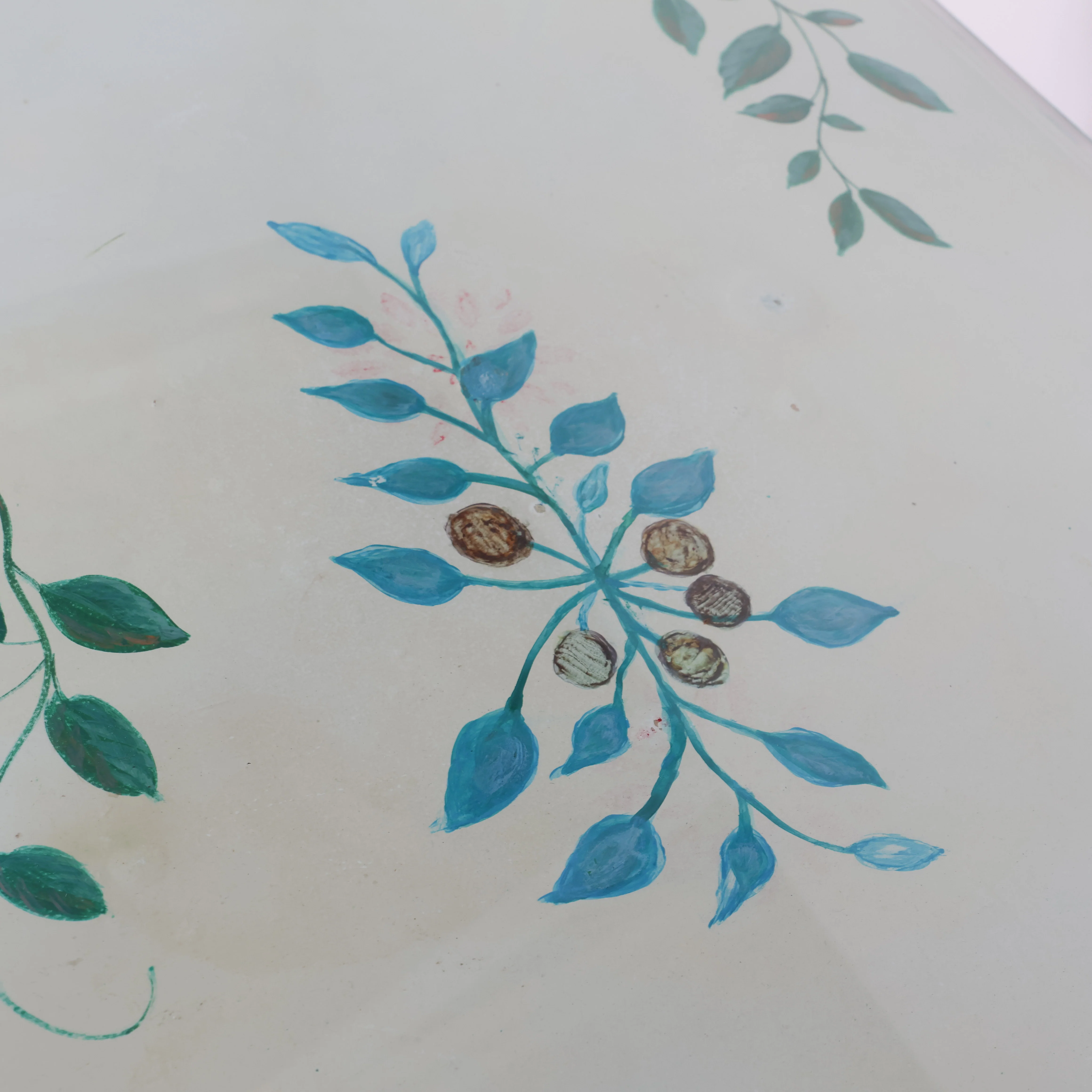 Hand Painted Green Bar Top & Stool Set - Image 10