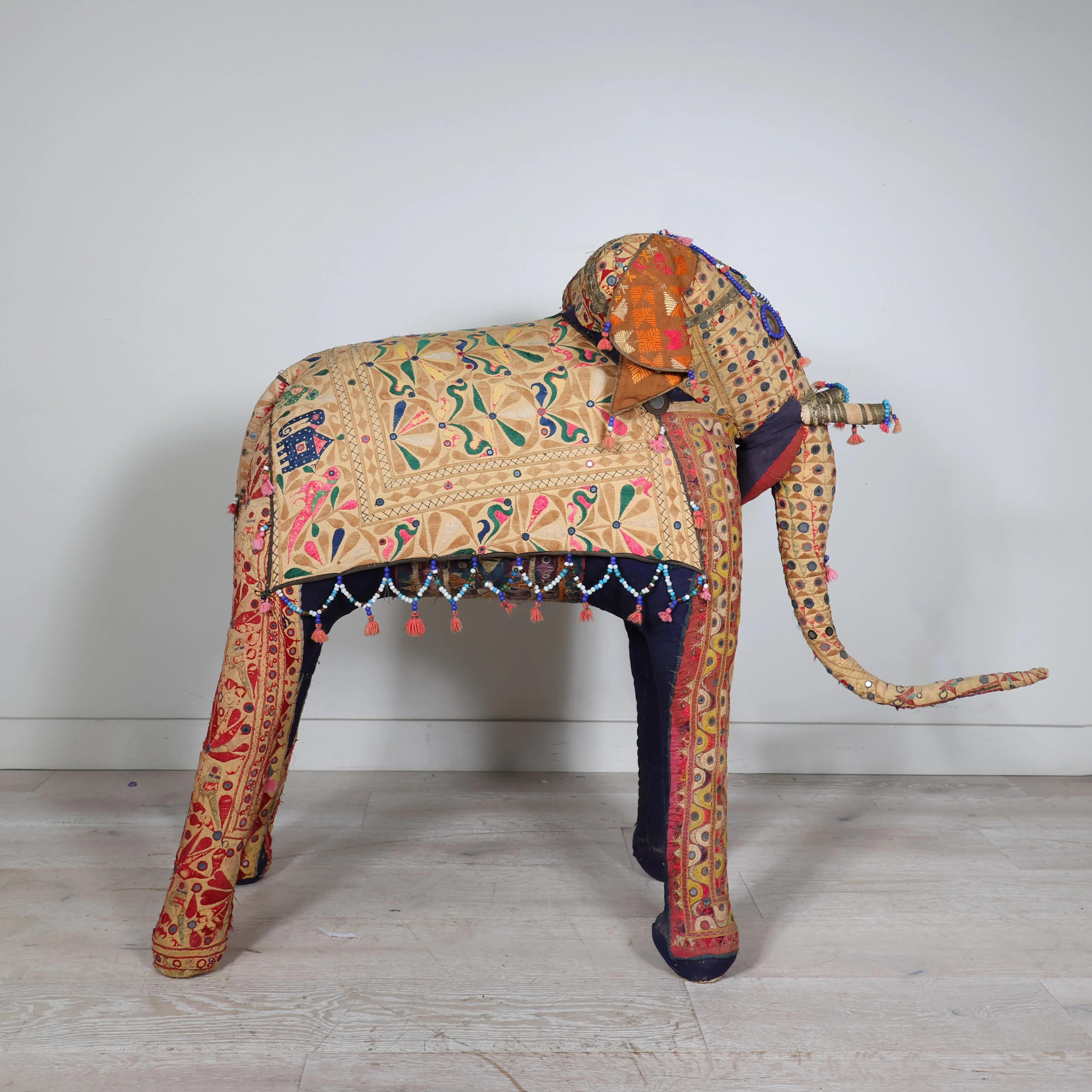 Giant Handcrafted Indian Art Elephant - Image 3