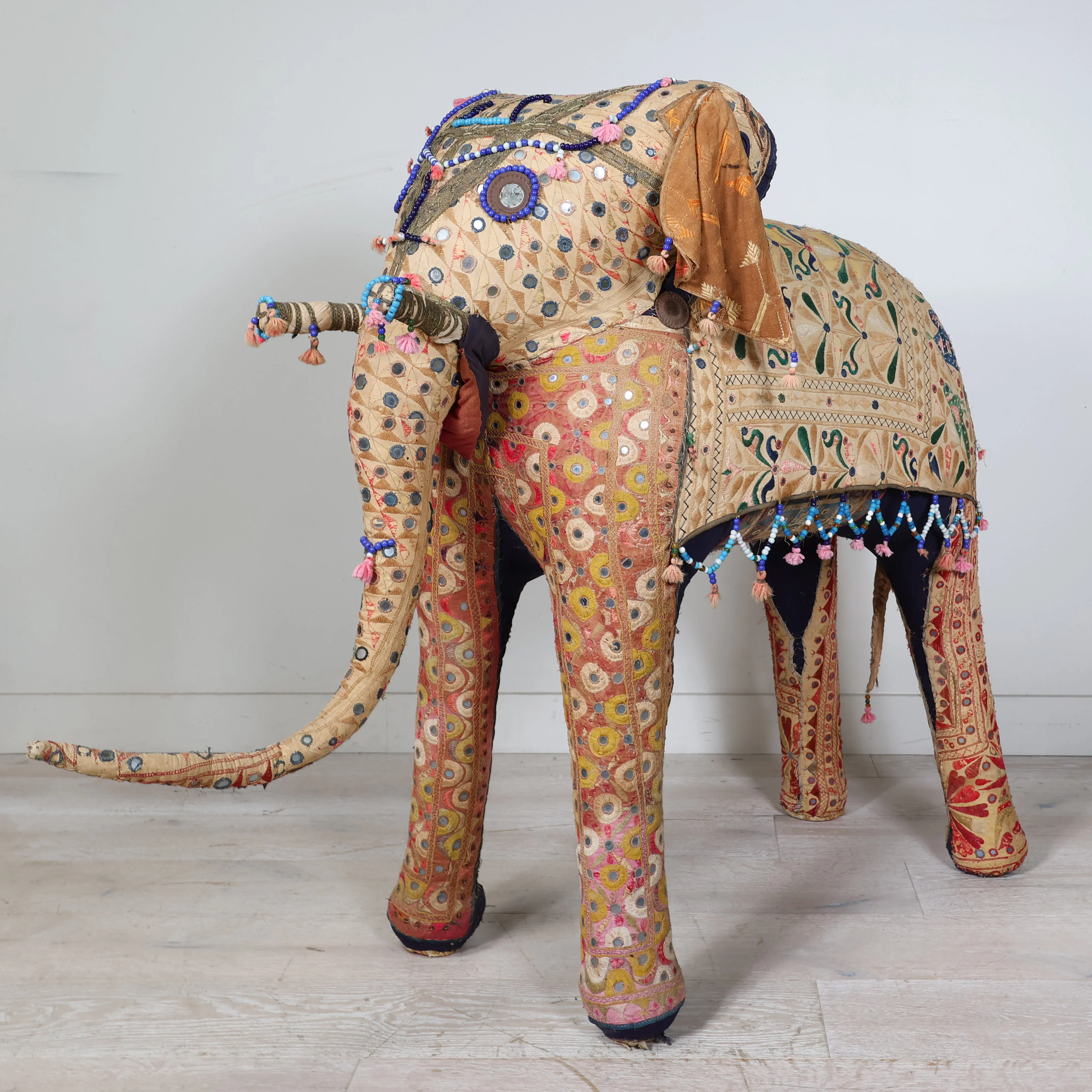 Giant Handcrafted Indian Art Elephant - Image 9