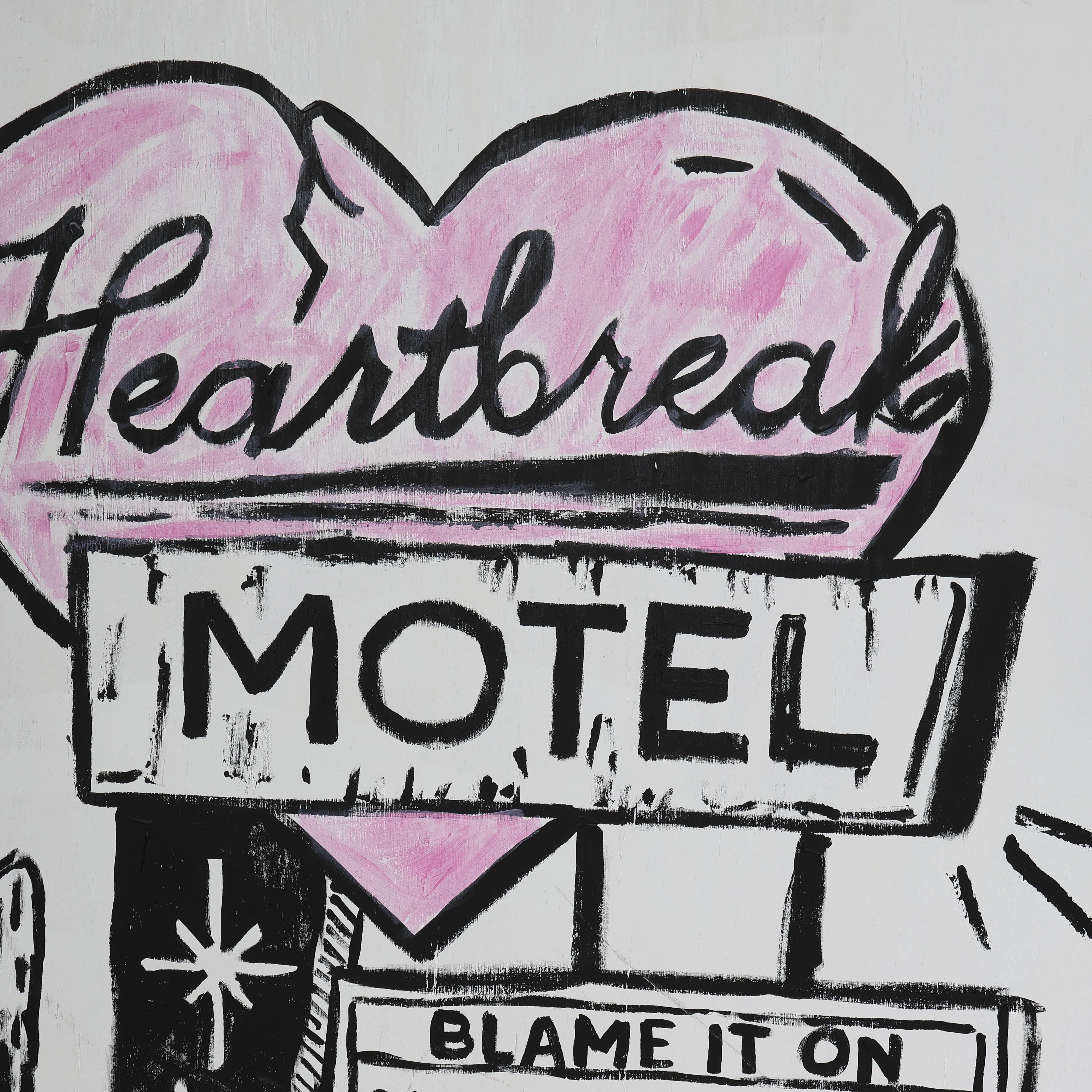 Heartbreak Motel Painting on Wood by Terry Hares - Image 3