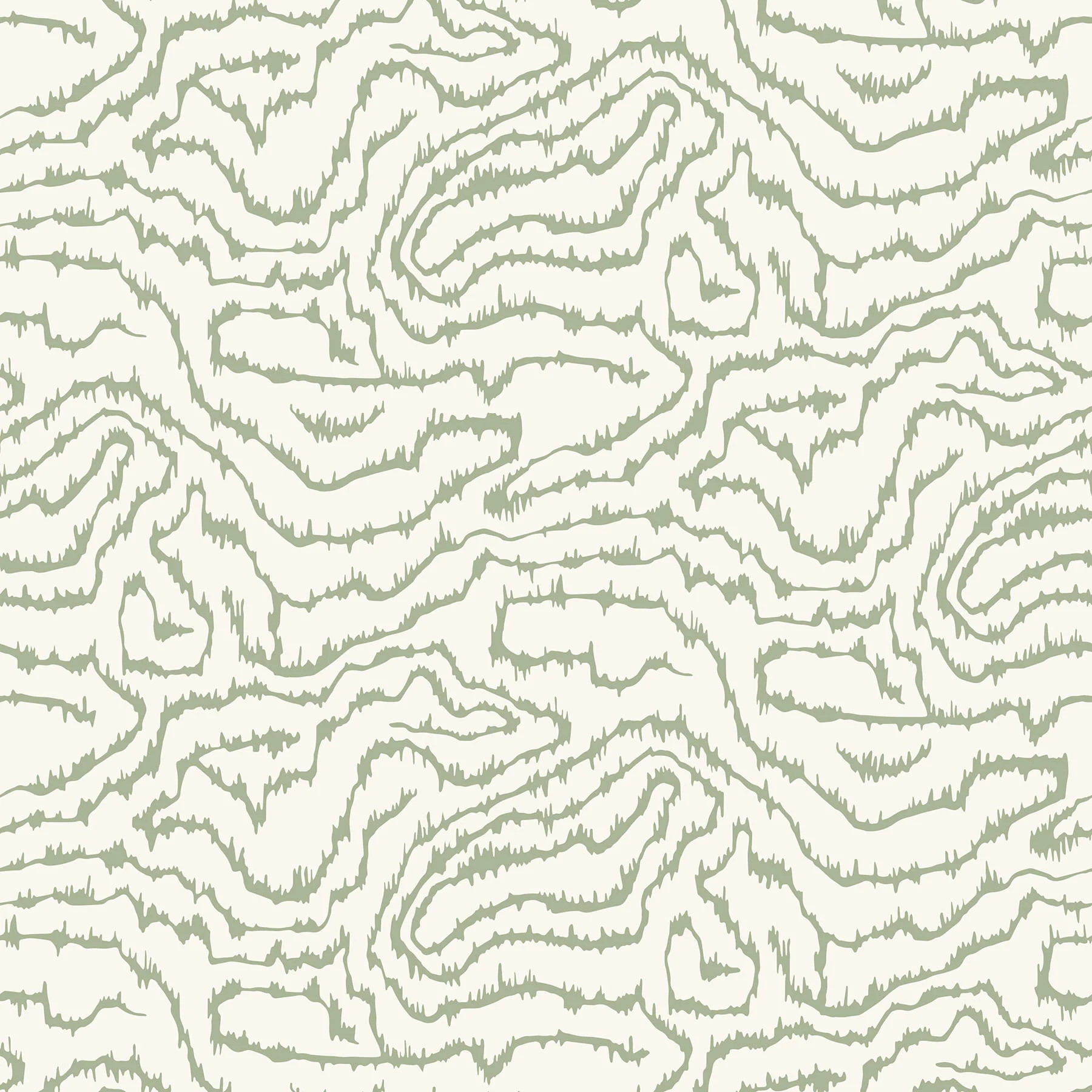Heatwave Green on Cream Fabric