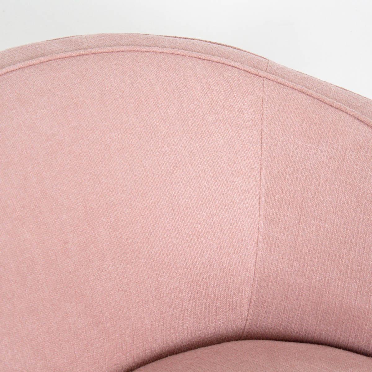 Helene Swivel Chair in Blush Linen - Image 6